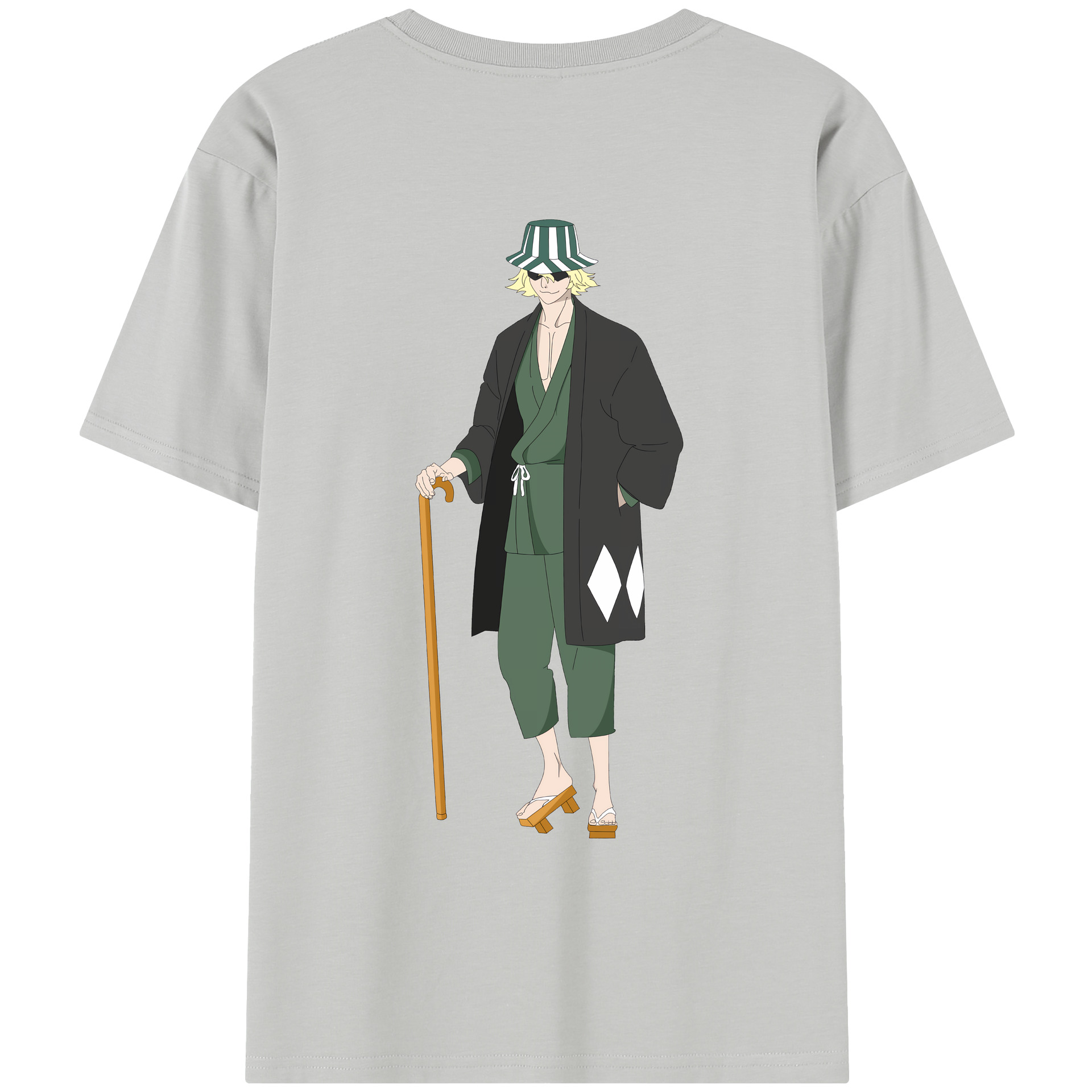 （画像用） "ブリーチ 浦原 喜助（うらはら きすけ） BLEACH Urahara Kisuke " レディース半袖Tシャツ(バックプリント)