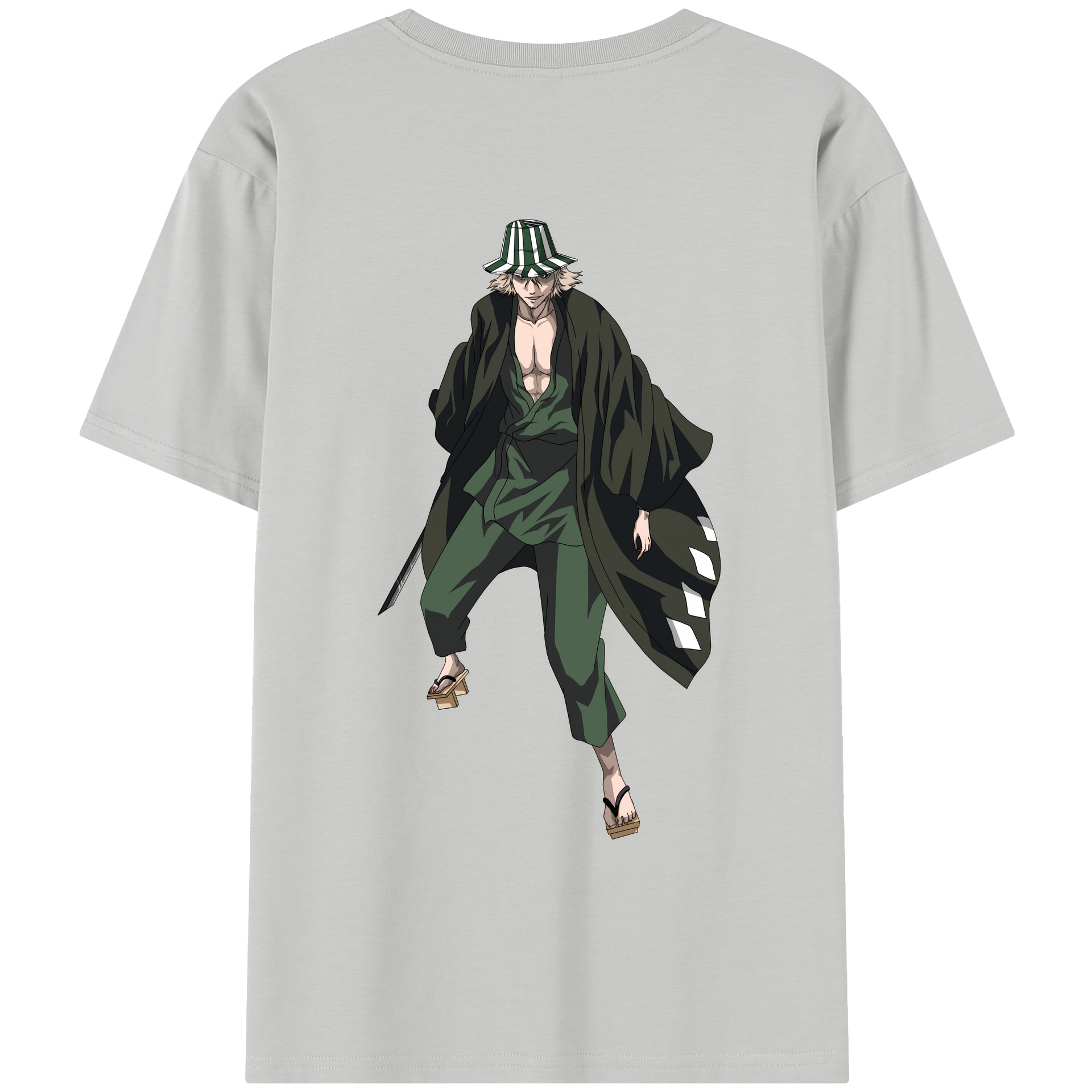 （画像用） "ブリーチ 浦原 喜助（うらはら きすけ） BLEACH Urahara Kisuke " レディース半袖Tシャツ(バックプリント)