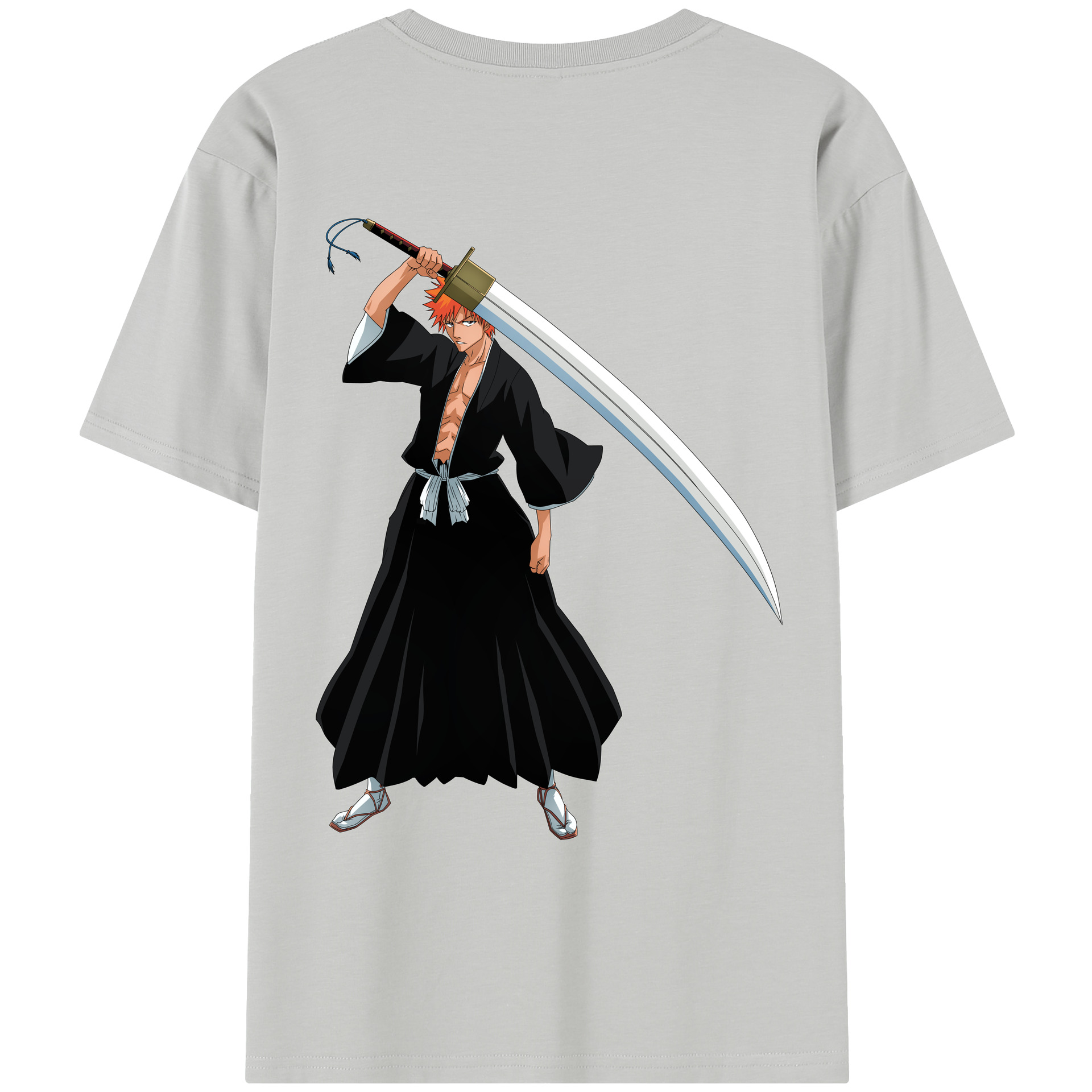 （画像用） ブリーチ 黒崎一護（くろさき いちご）BLEACH Kurosaki Ichigo レディース半袖Tシャツ(バックプリント)