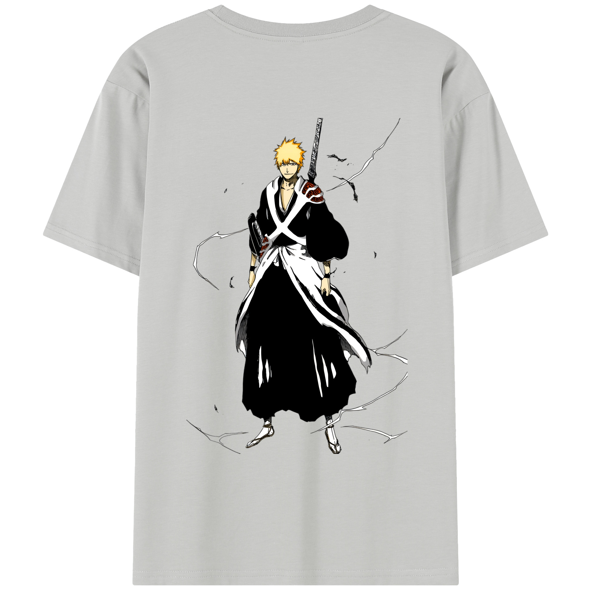 （画像用） ブリーチ 黒崎一護（くろさき いちご）BLEACH Kurosaki Ichigo レディース半袖Tシャツ(バックプリント)