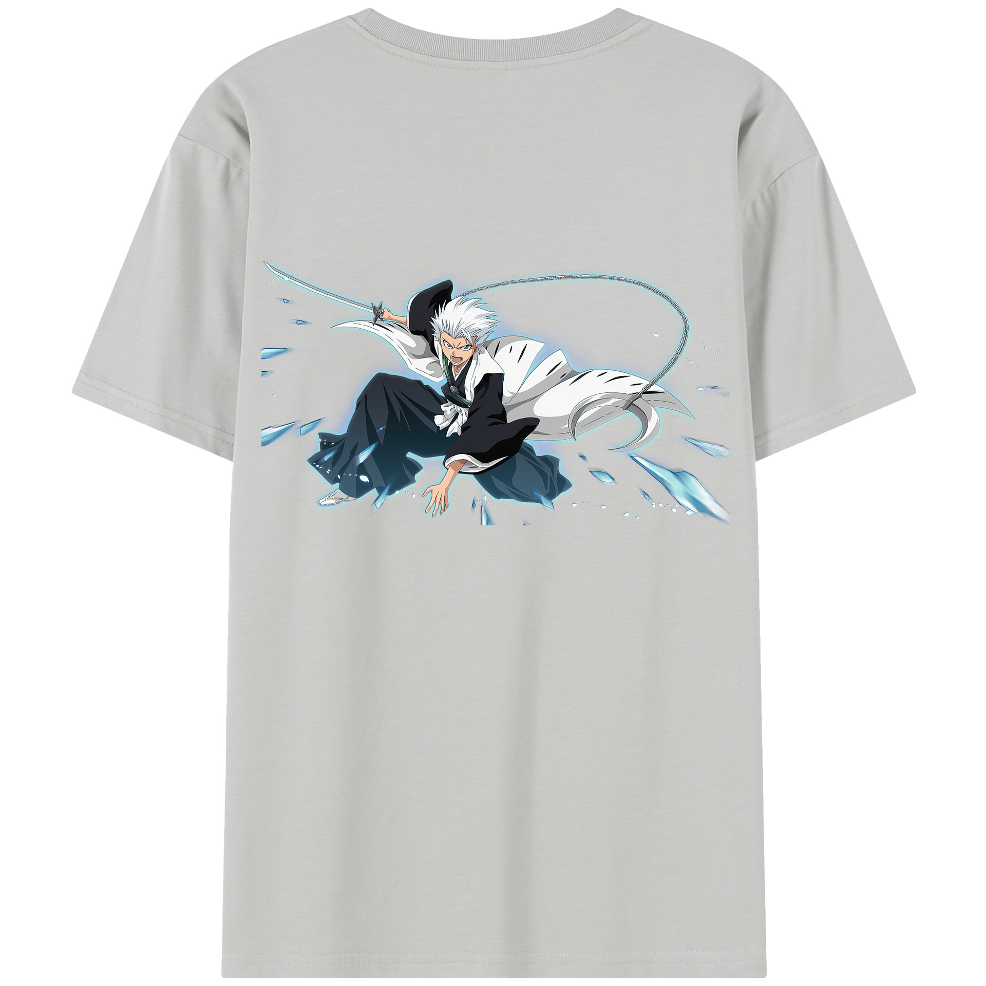 （画像用） ブリーチ 日番谷冬獅郎（ひつがや とうしろう） BLEACH Hitsugaya Toushirou レディース半袖Tシャツ(バックプリント)