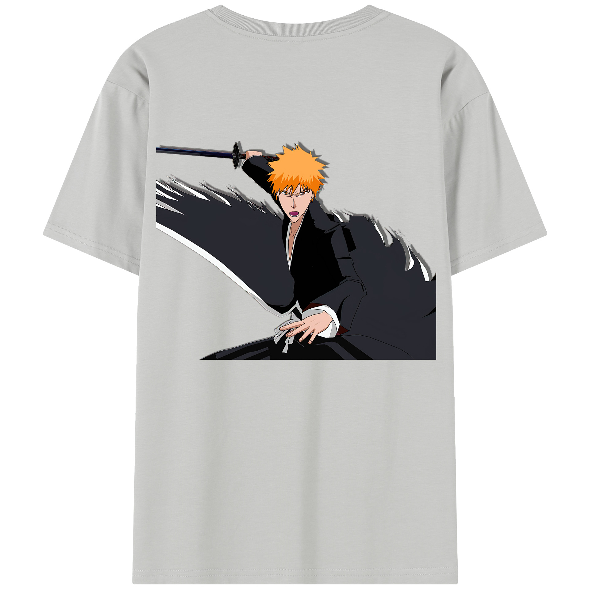 （画像用） ブリーチ 黒崎一護（くろさき いちご）BLEACH Kurosaki Ichigo レディース半袖Tシャツ(バックプリント)
