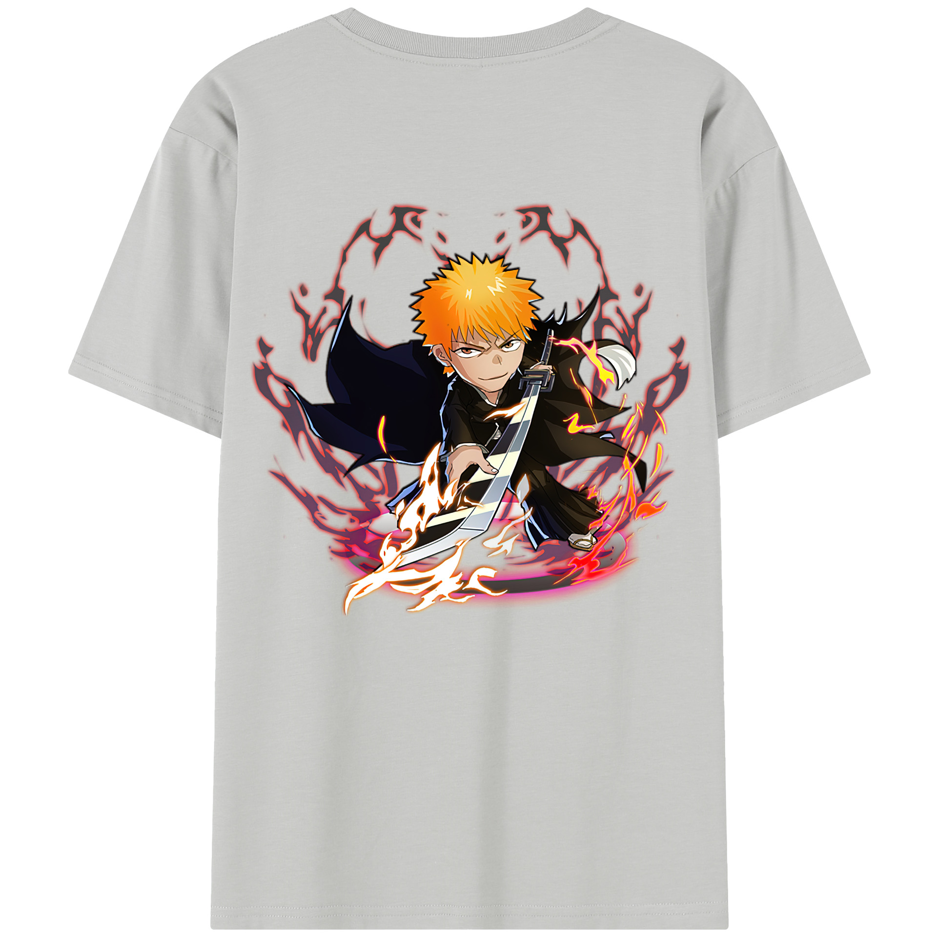 （画像用） ブリーチ 黒崎一護（くろさき いちご）BLEACH Kurosaki Ichigo レディース半袖Tシャツ(バックプリント)