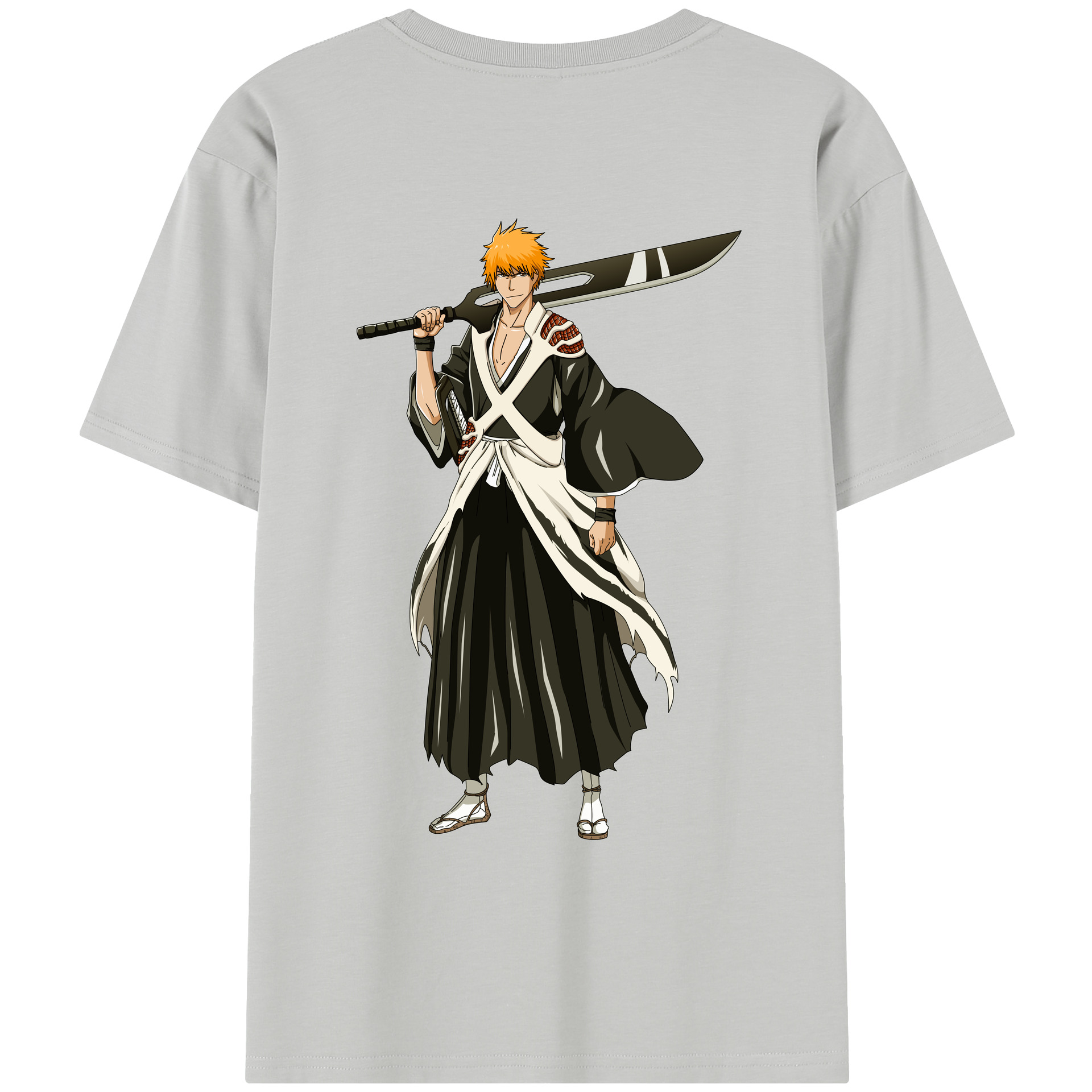 （画像用） ブリーチ 黒崎一護（くろさき いちご）BLEACH Kurosaki Ichigo レディース半袖Tシャツ(バックプリント)