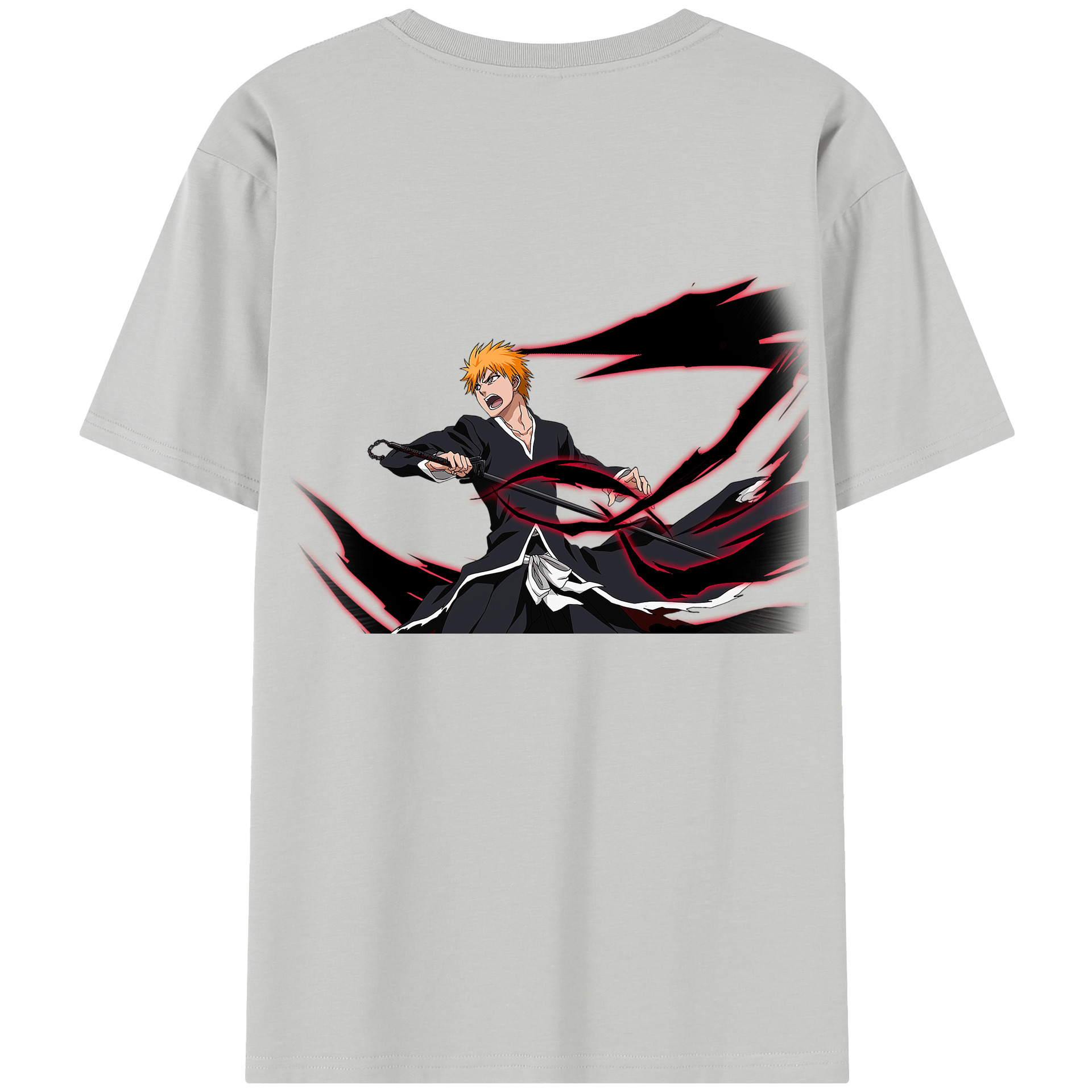 （画像用） ブリーチ 黒崎一護（くろさき いちご）BLEACH Kurosaki Ichigo レディース半袖Tシャツ(バックプリント)