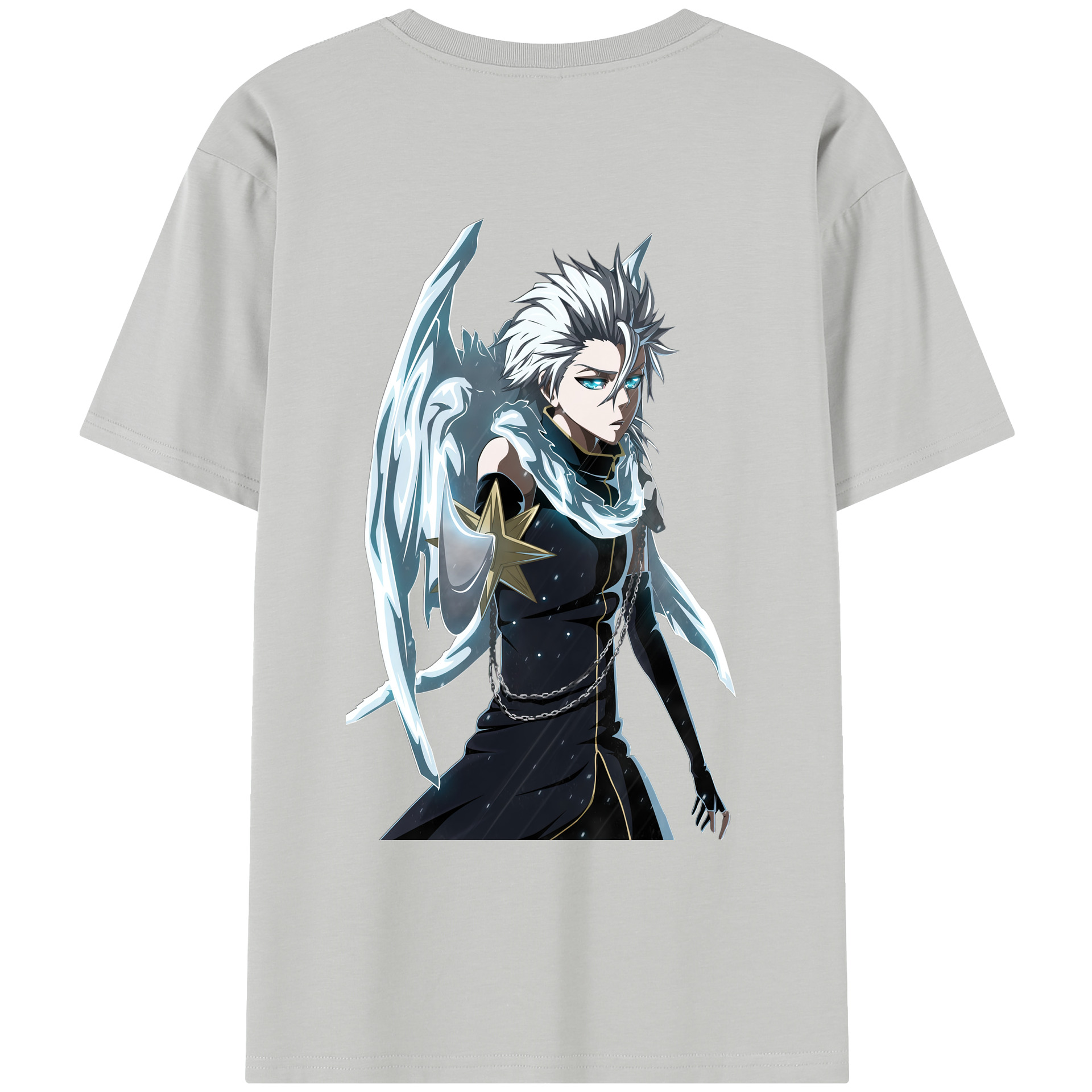 （画像用） ブリーチ 日番谷冬獅郎（ひつがや とうしろう） BLEACH Hitsugaya Toushirou レディース半袖Tシャツ(バックプリント)