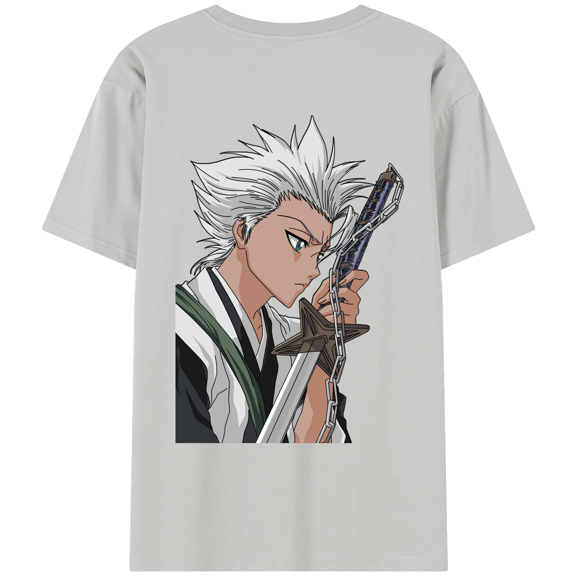 （画像用） ブリーチ 日番谷冬獅郎（ひつがや とうしろう） BLEACH Hitsugaya Toushirou レディース半袖Tシャツ(バックプリント)