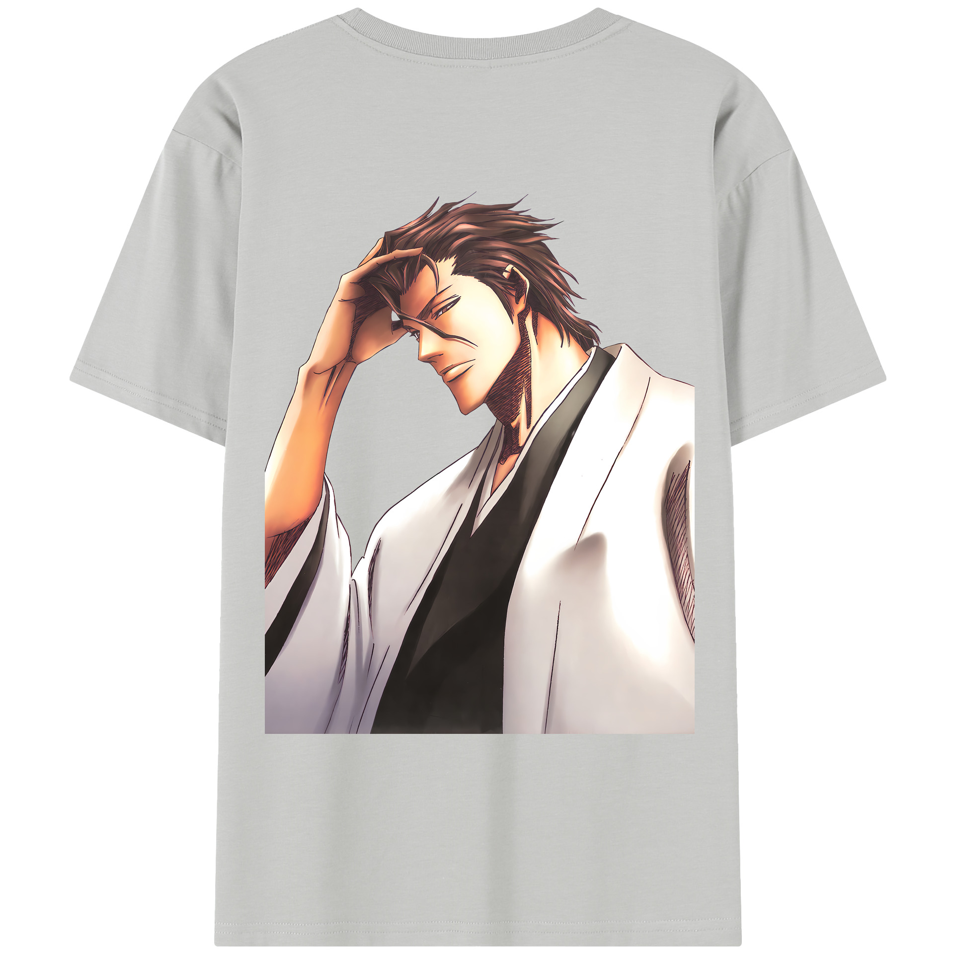 （画像用） ブリーチ 藍染 惣右介（あいぜん そうすけ） BLEACH Aizen Sousuke レディース半袖Tシャツ(バックプリント)