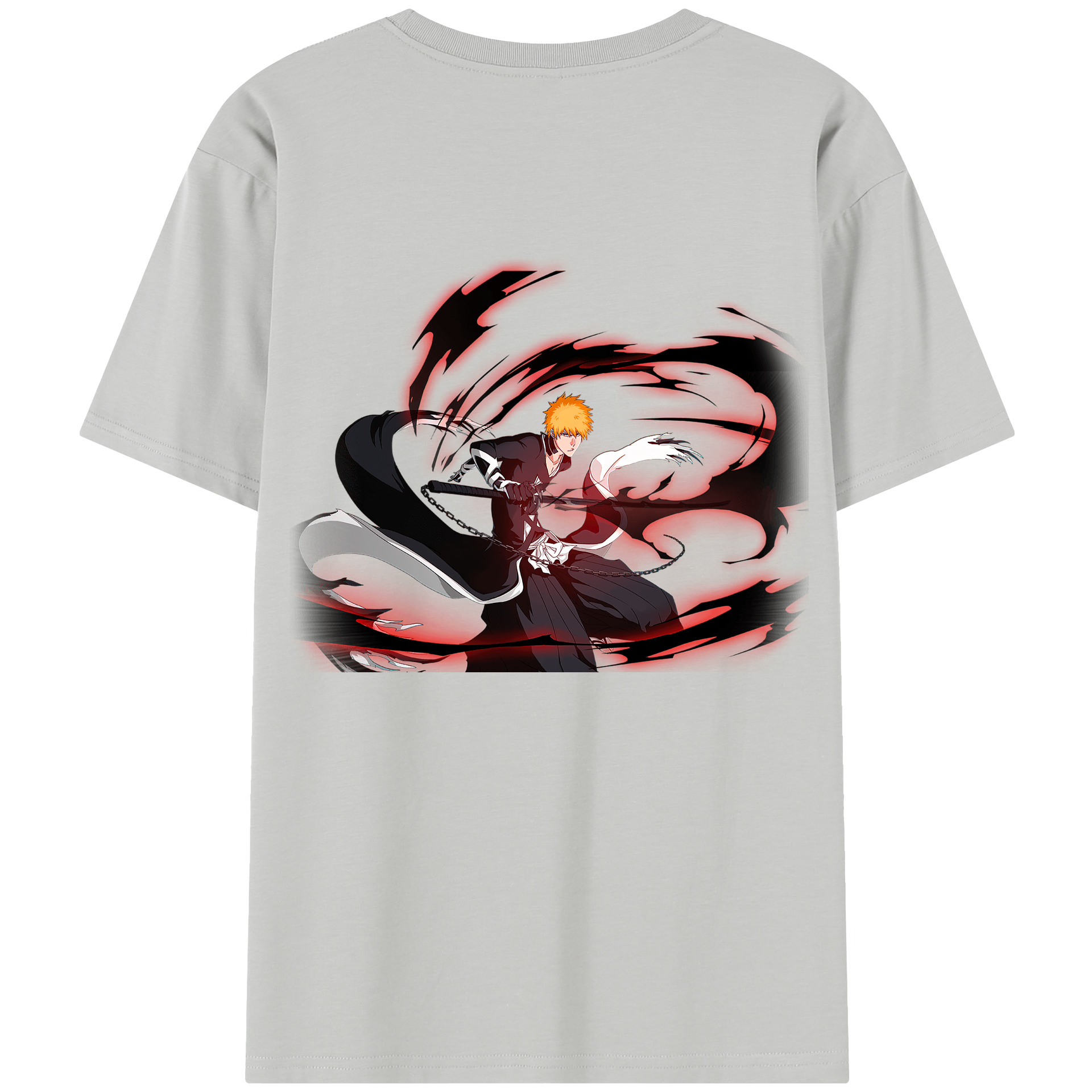 （画像用） ブリーチ 黒崎一護（くろさき いちご）BLEACH Kurosaki Ichigo レディース半袖Tシャツ(バックプリント)