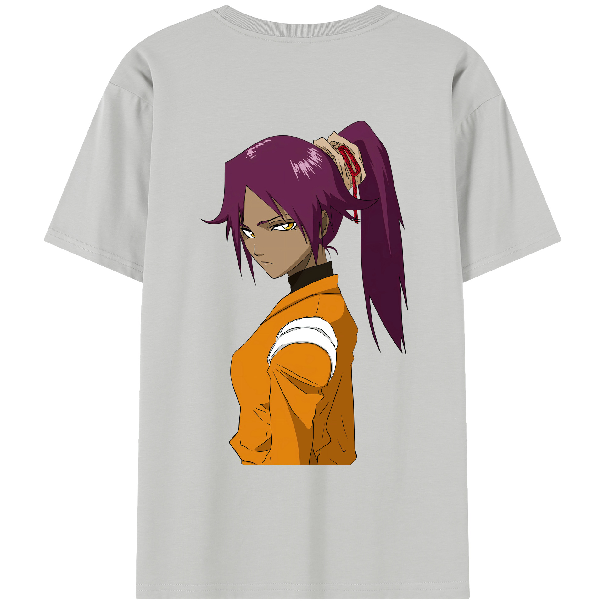 （画像用） ブリーチ 四楓院 夜一（しほういん よるいち） BLEACH Shihouin Yoruichi レディース半袖Tシャツ(バックプリント)
