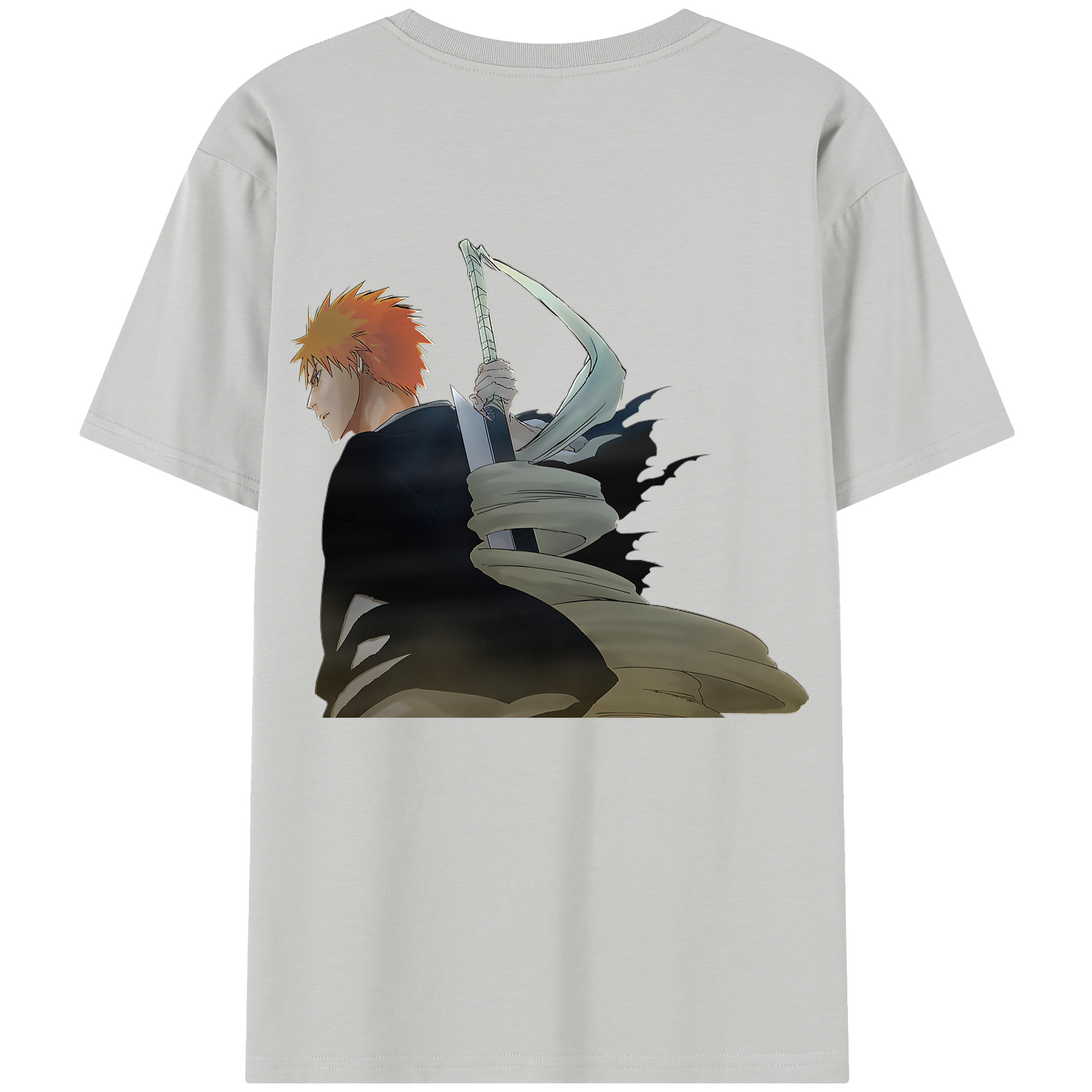 （画像用） ブリーチ 黒崎一護（くろさき いちご）BLEACH Kurosaki Ichigo レディース半袖Tシャツ(バックプリント)