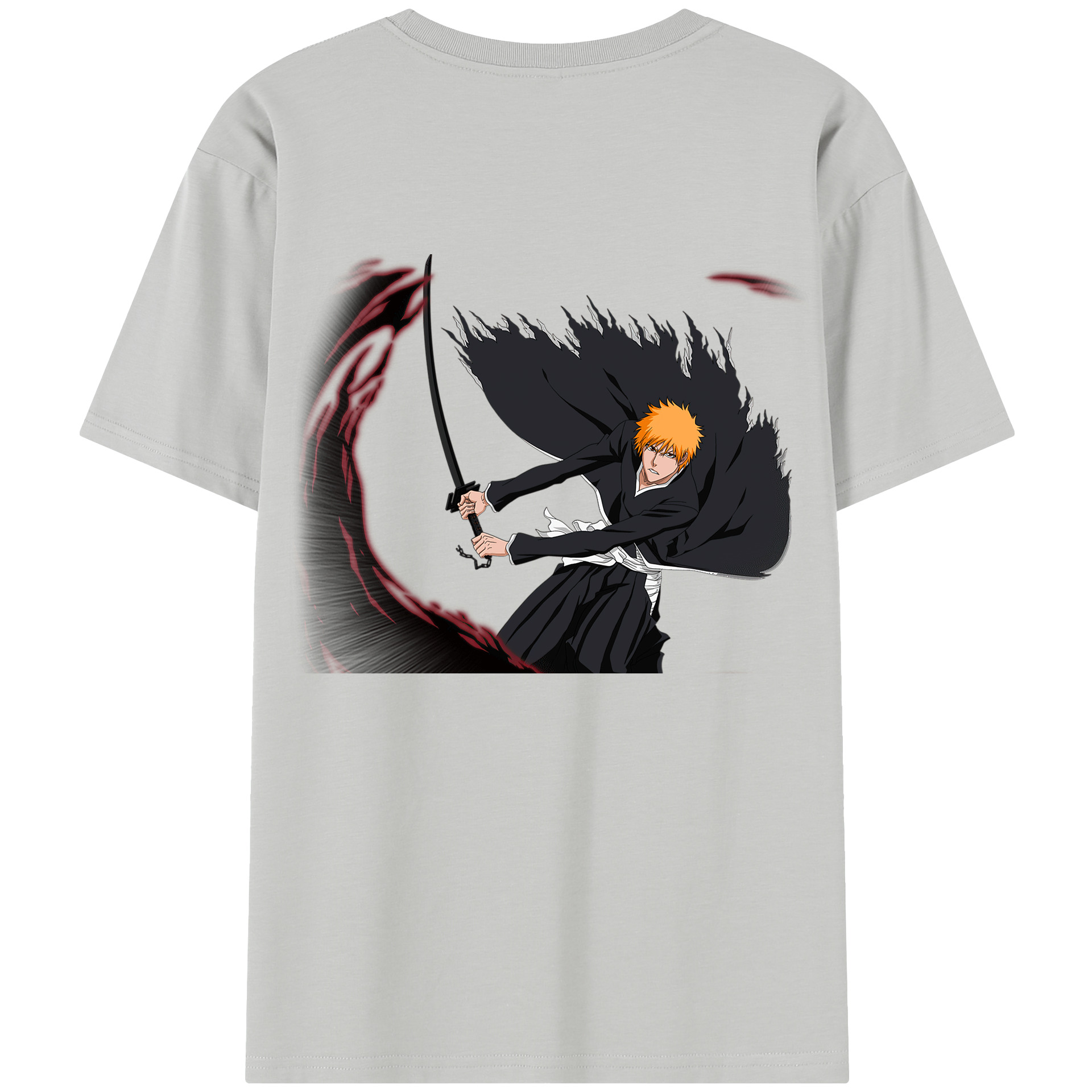 （画像用） ブリーチ 黒崎一護（くろさき いちご）BLEACH Kurosaki Ichigo レディース半袖Tシャツ(バックプリント)