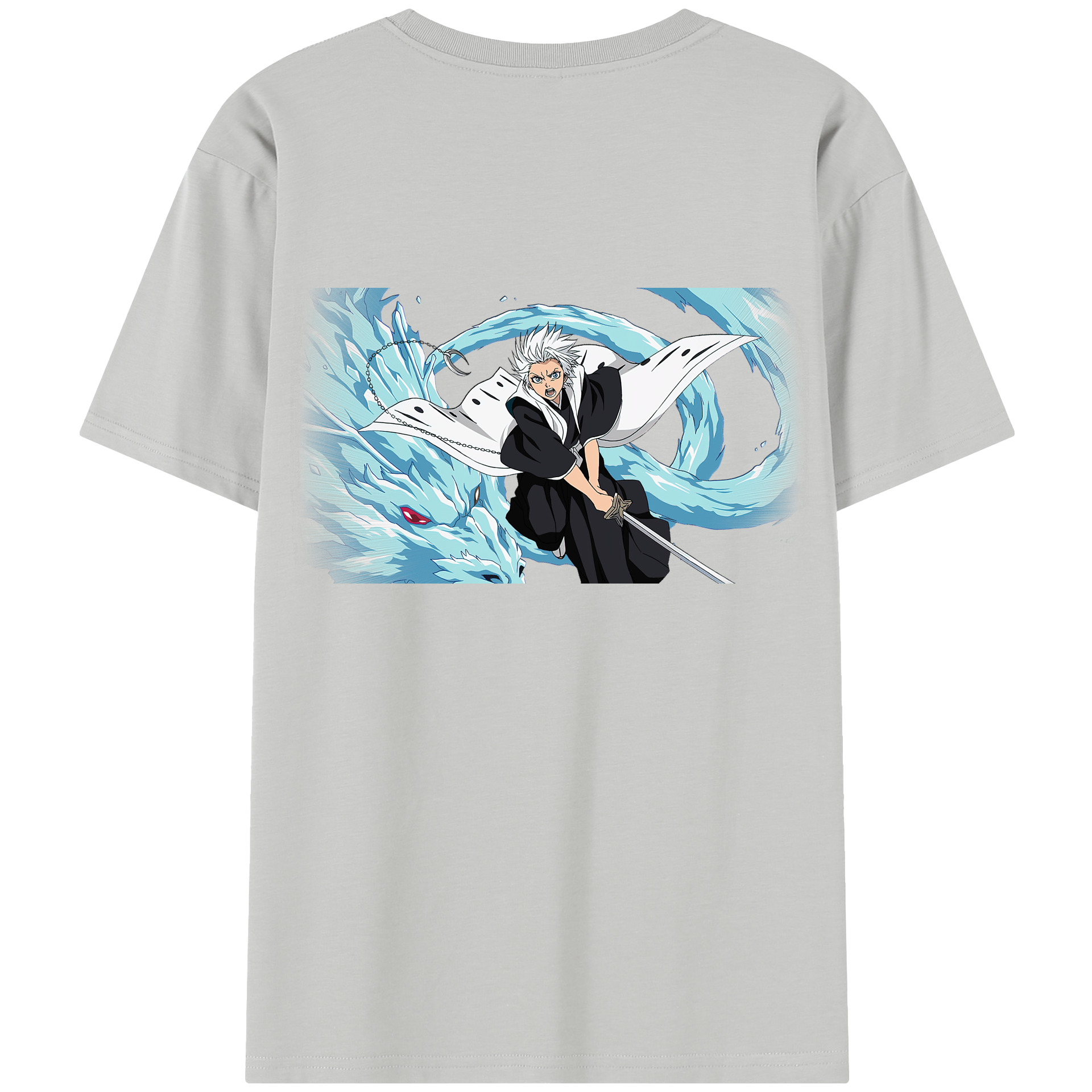 （画像用） ブリーチ 日番谷冬獅郎（ひつがや とうしろう） BLEACH Hitsugaya Toushirou レディース半袖Tシャツ(バックプリント)