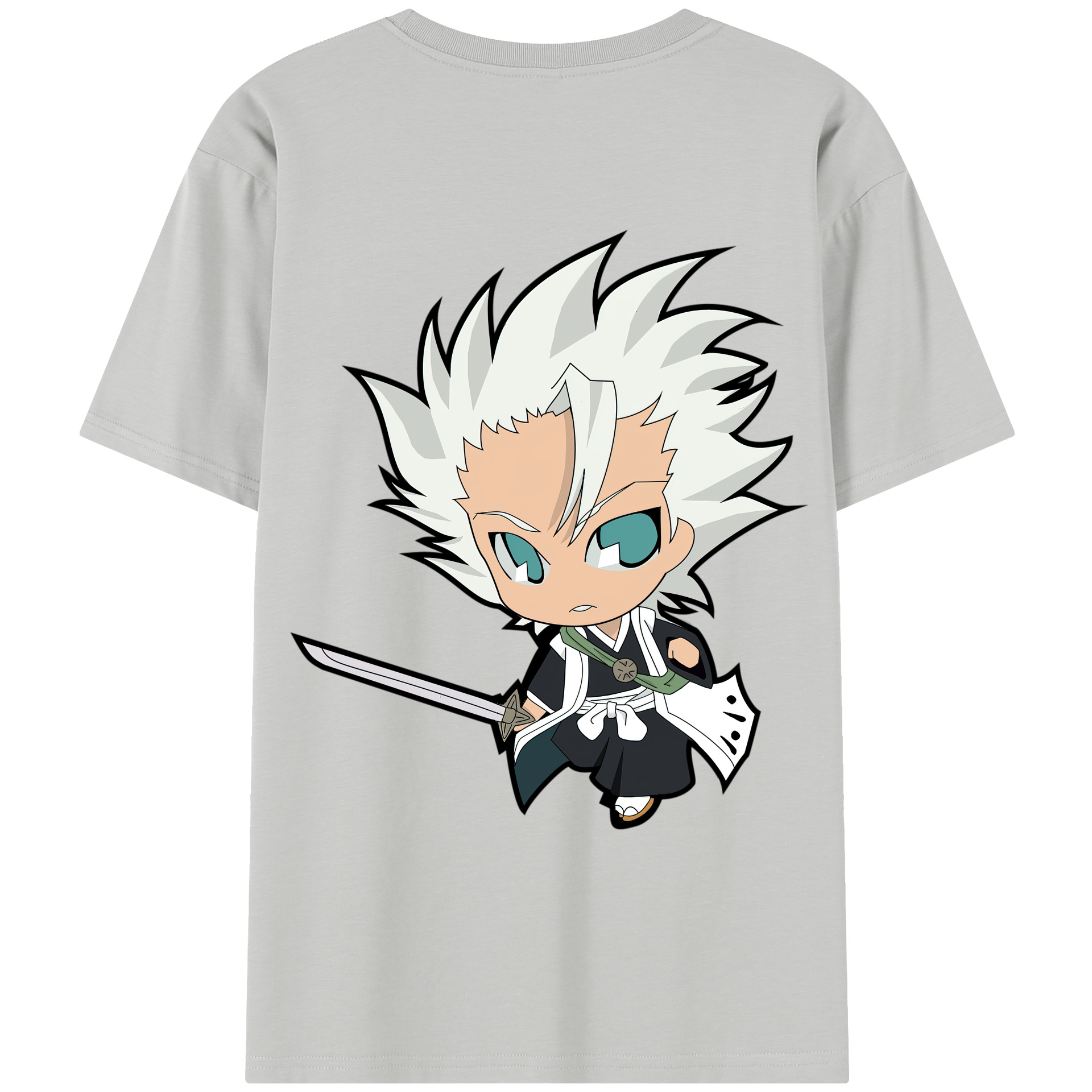 （画像用） ブリーチ 日番谷冬獅郎（ひつがや とうしろう） BLEACH Hitsugaya Toushirou レディース半袖Tシャツ(バックプリント)