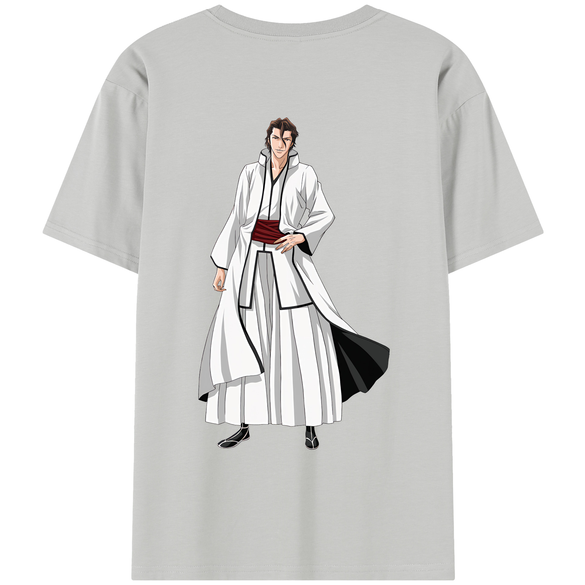 （画像用） ブリーチ 藍染 惣右介（あいぜん そうすけ） BLEACH Aizen Sousuke レディース半袖Tシャツ(バックプリント)