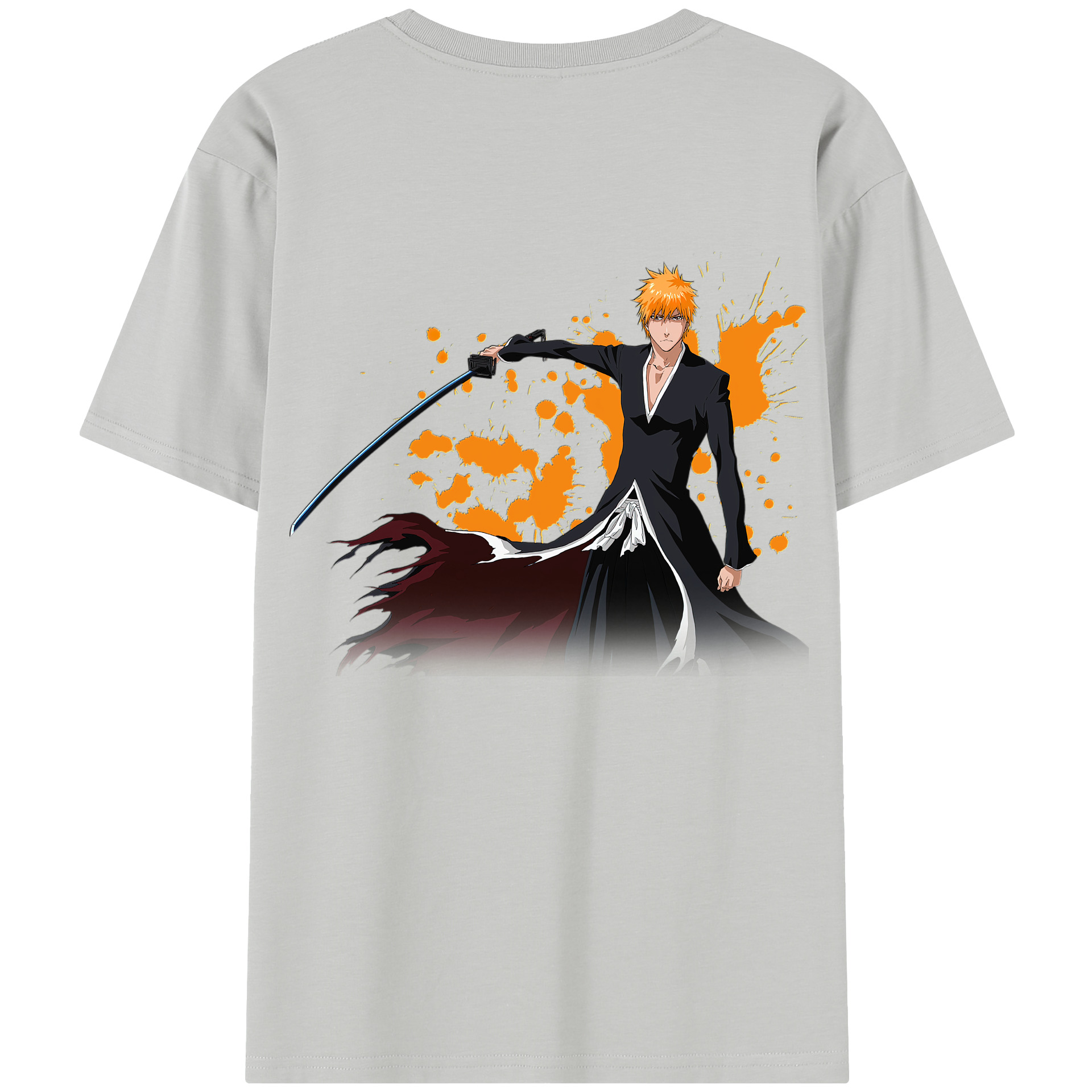（画像用） ブリーチ 黒崎一護（くろさき いちご）BLEACH Kurosaki Ichigo レディース半袖Tシャツ(バックプリント)