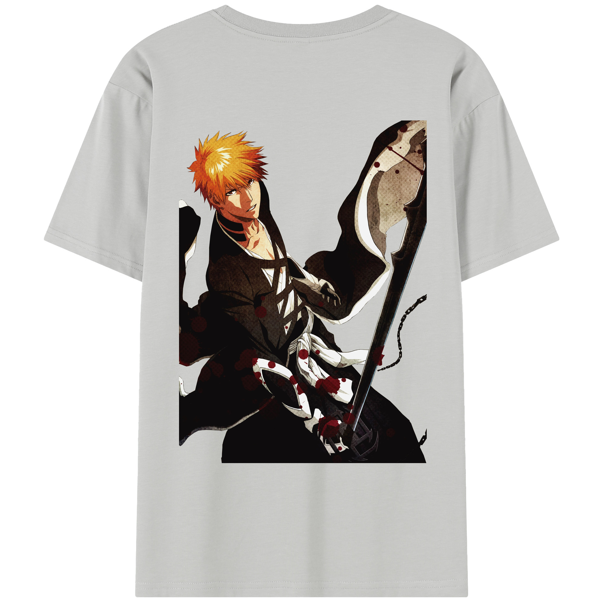 （画像用） ブリーチ 黒崎一護（くろさき いちご）BLEACH Kurosaki Ichigo レディース半袖Tシャツ(バックプリント)