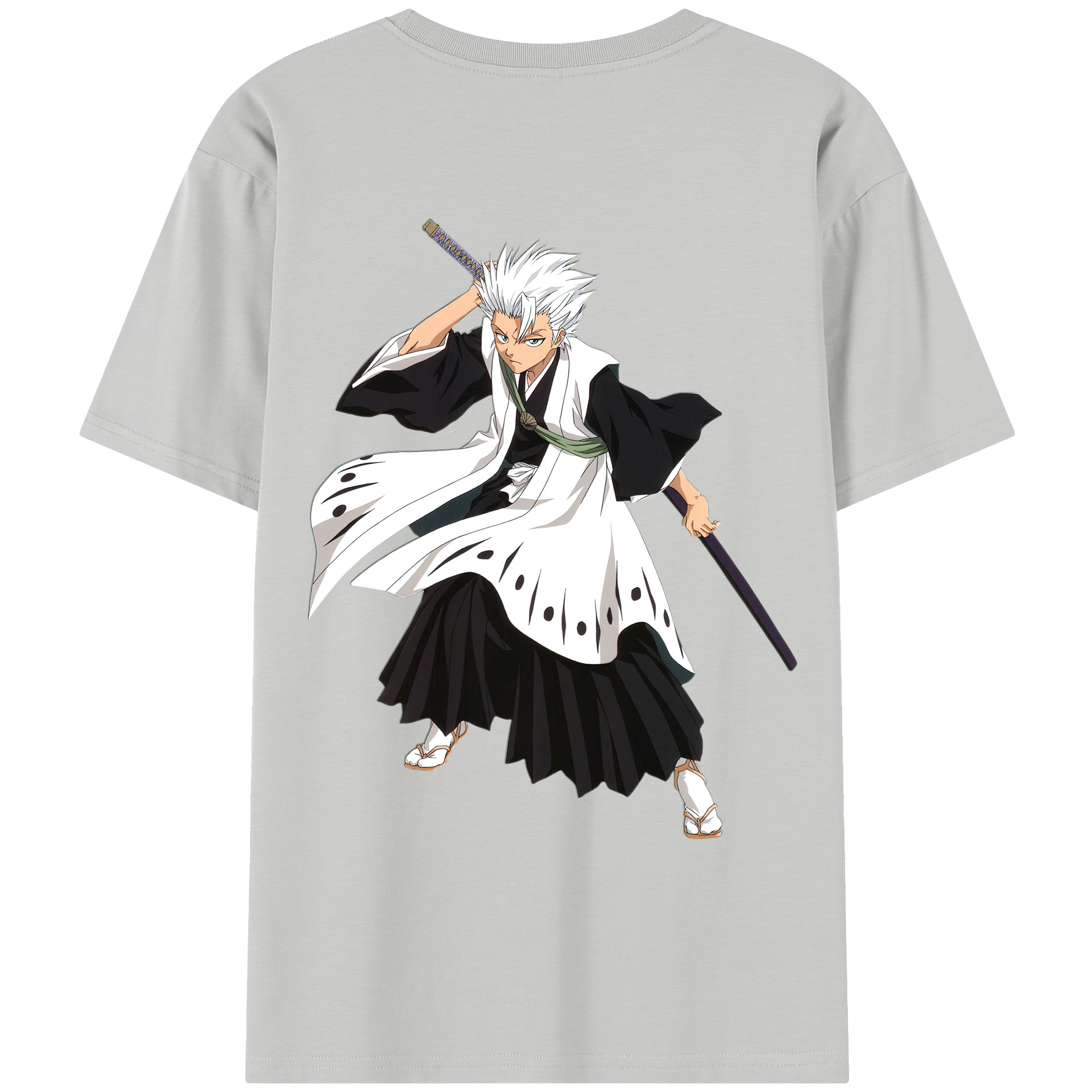（画像用） ブリーチ 日番谷冬獅郎（ひつがや とうしろう） BLEACH Hitsugaya Toushirou レディース半袖Tシャツ(バックプリント)