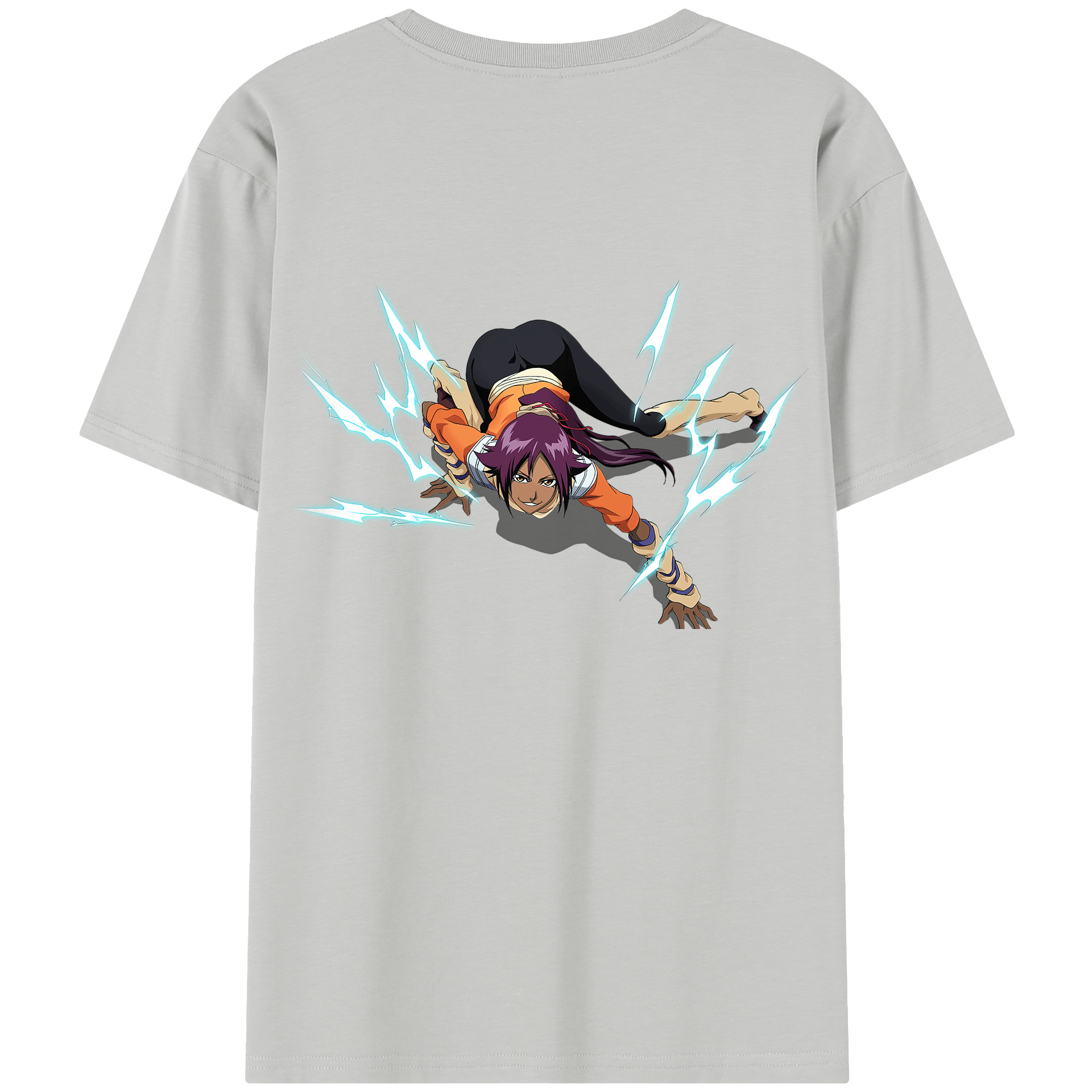 （画像用） ブリーチ 四楓院 夜一（しほういん よるいち） BLEACH Shihouin Yoruichi レディース半袖Tシャツ(バックプリント)