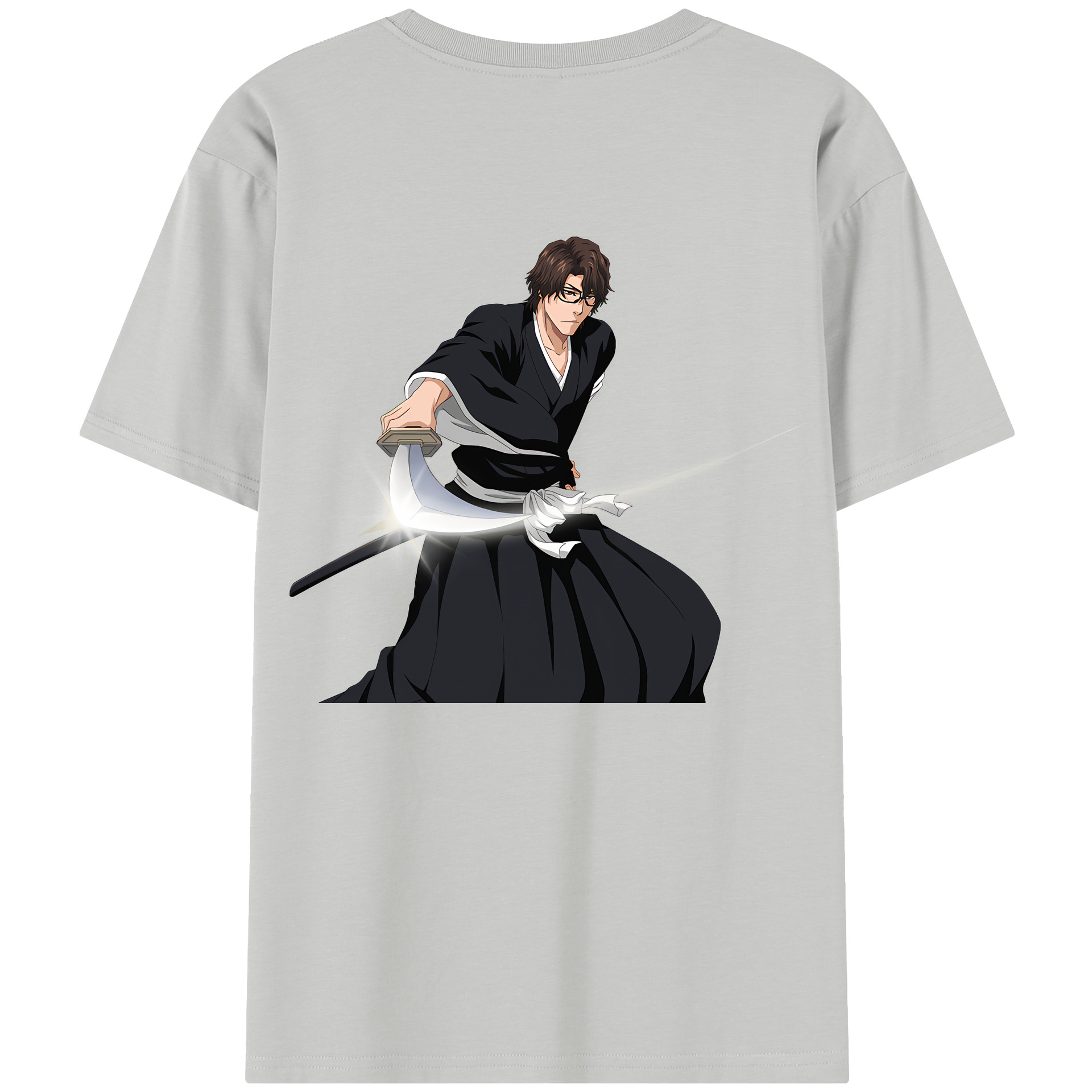 （画像用） ブリーチ 藍染 惣右介（あいぜん そうすけ） BLEACH Aizen Sousuke レディース半袖Tシャツ(バックプリント)