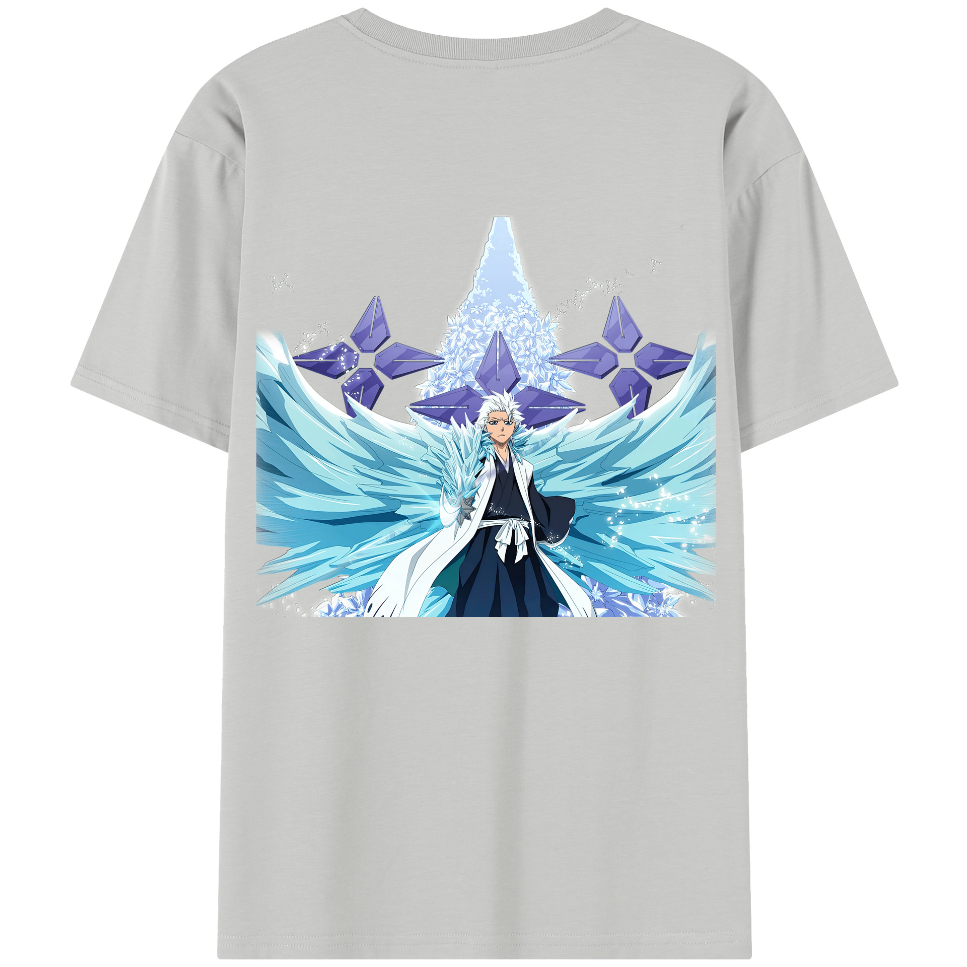 （画像用） ブリーチ 日番谷冬獅郎（ひつがや とうしろう） BLEACH Hitsugaya Toushirou レディース半袖Tシャツ(バックプリント)
