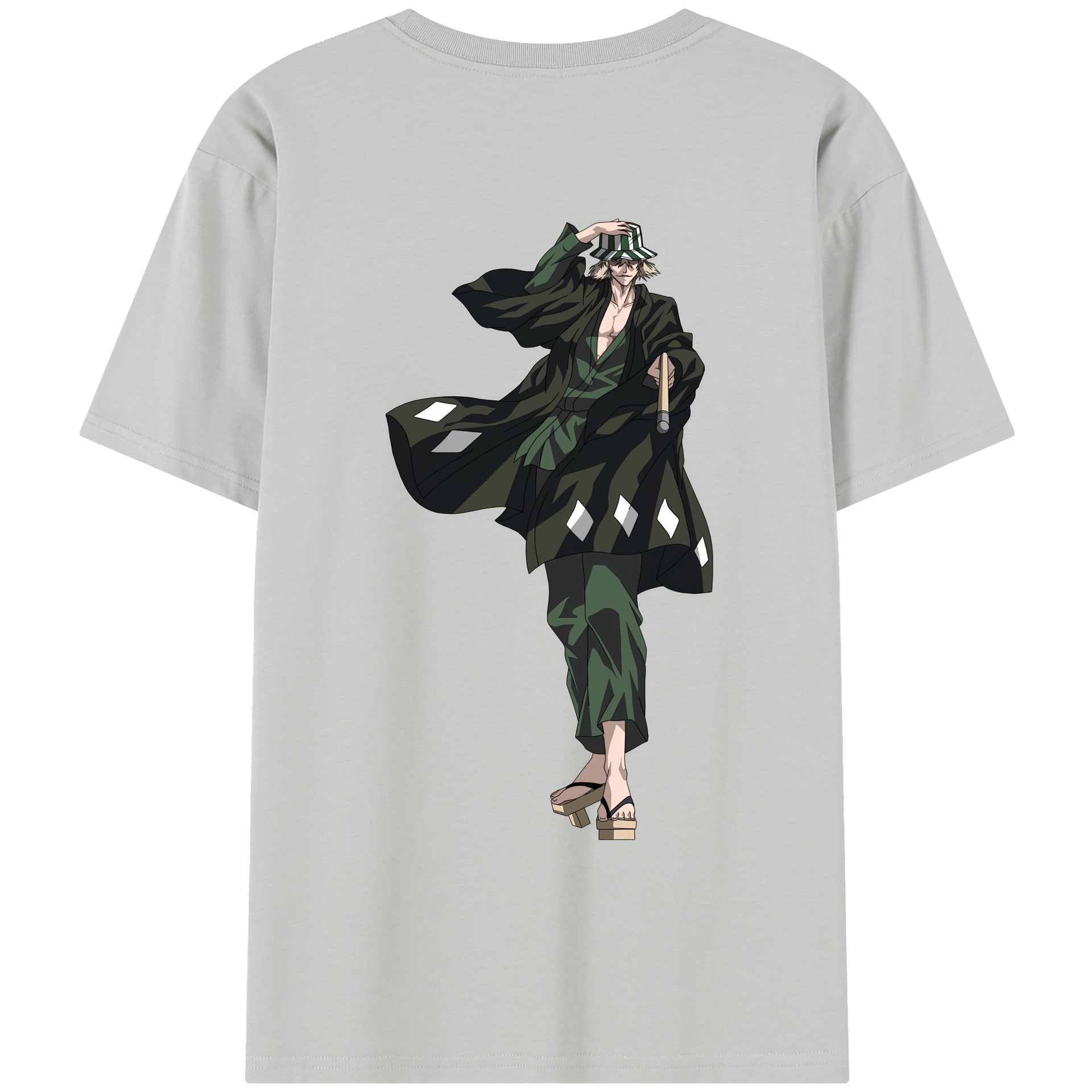 （画像用） "ブリーチ 浦原 喜助（うらはら きすけ） BLEACH Urahara Kisuke " レディース半袖Tシャツ(バックプリント)