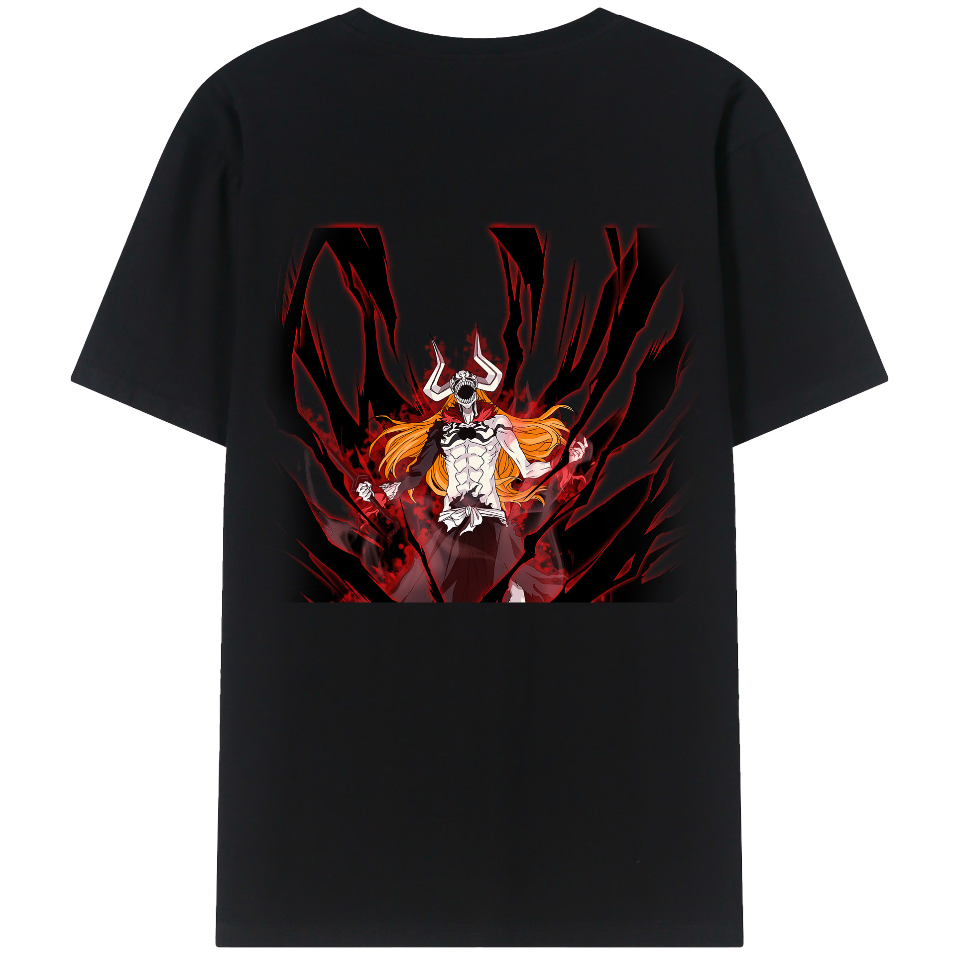 （画像用） ブリーチ 黒崎一護（くろさき いちご）BLEACH Kurosaki Ichigo レディース半袖Tシャツ(バックプリント)