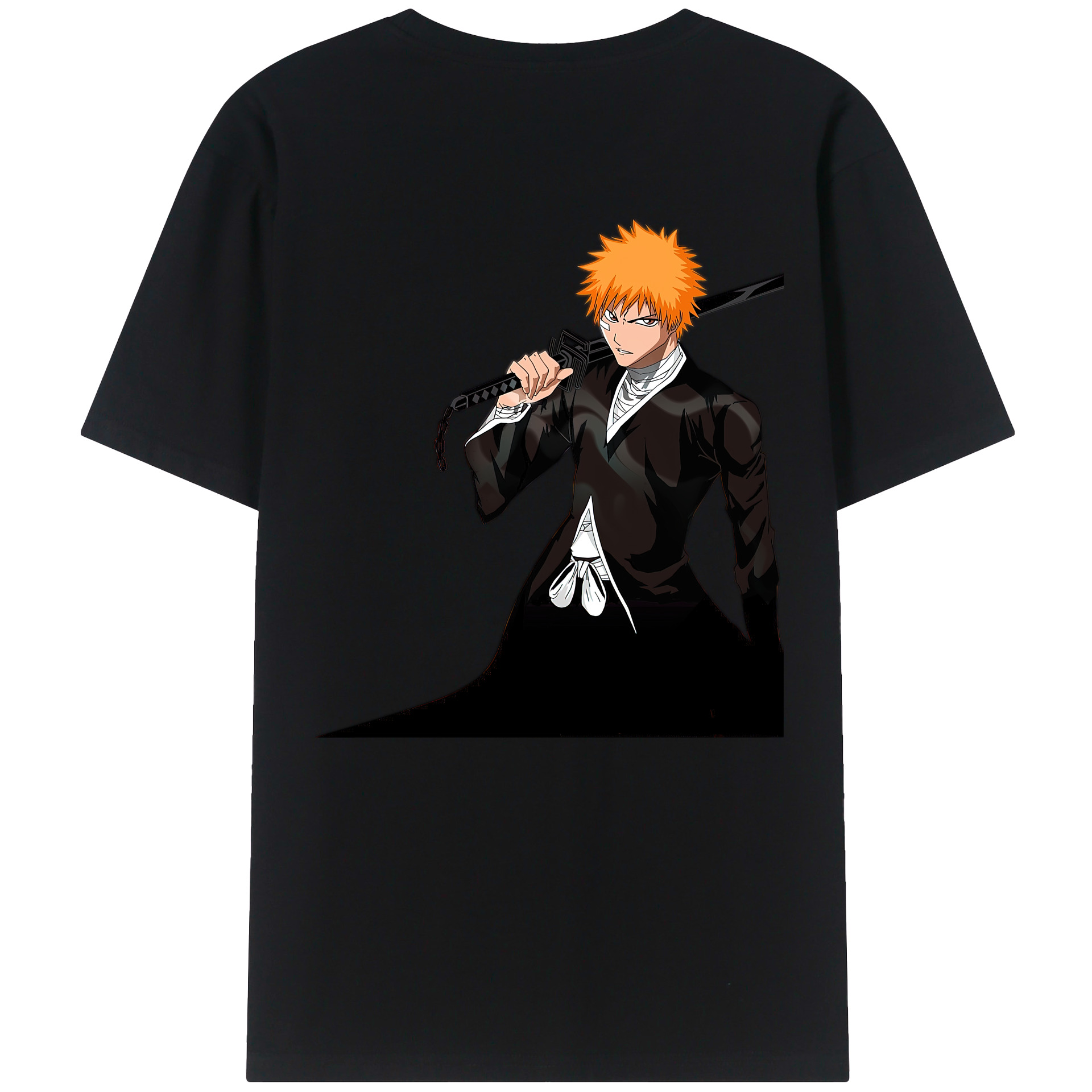 （画像用） ブリーチ 黒崎一護（くろさき いちご）BLEACH Kurosaki Ichigo レディース半袖Tシャツ(バックプリント)