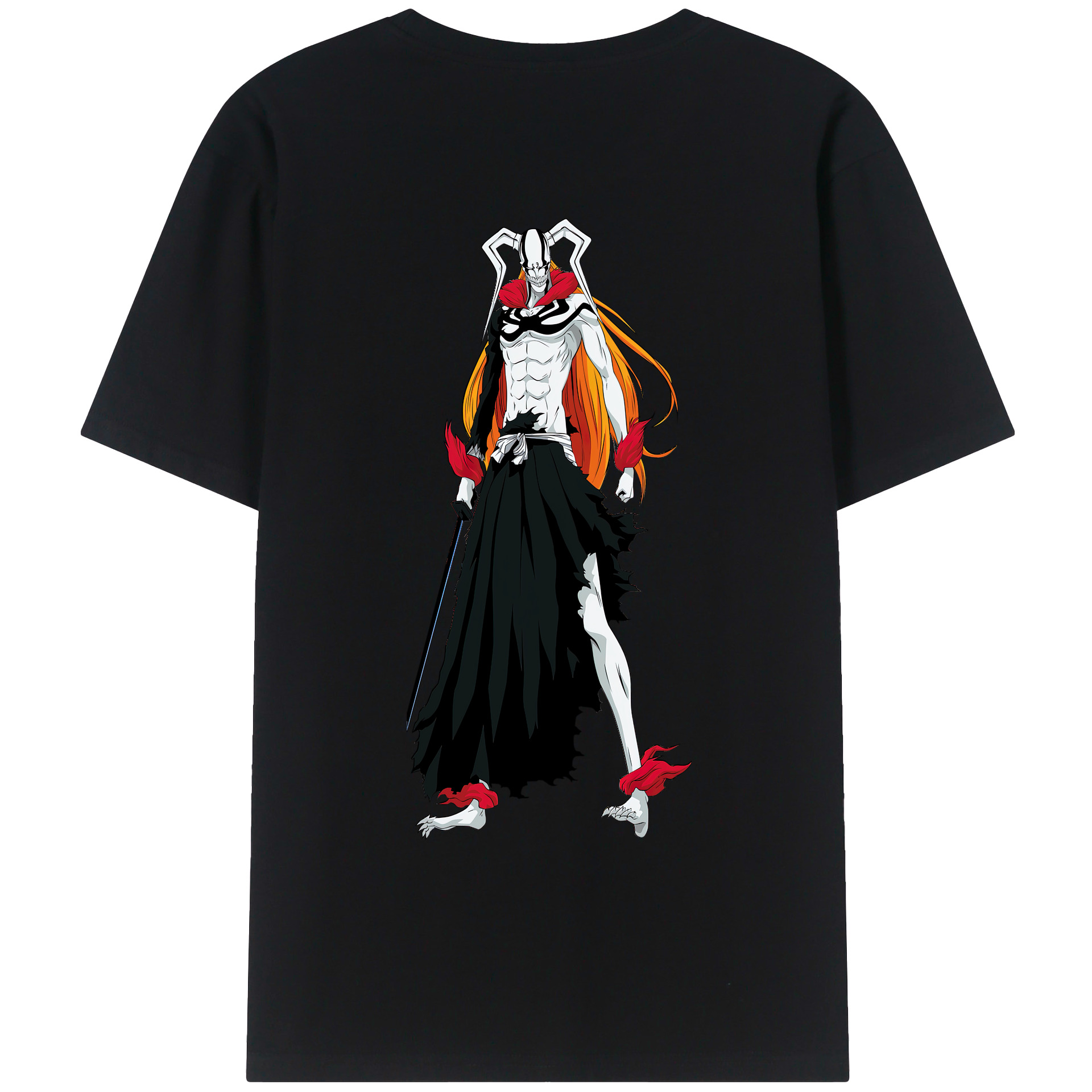 （画像用） ブリーチ 黒崎一護（くろさき いちご）BLEACH Kurosaki Ichigo レディース半袖Tシャツ(バックプリント)