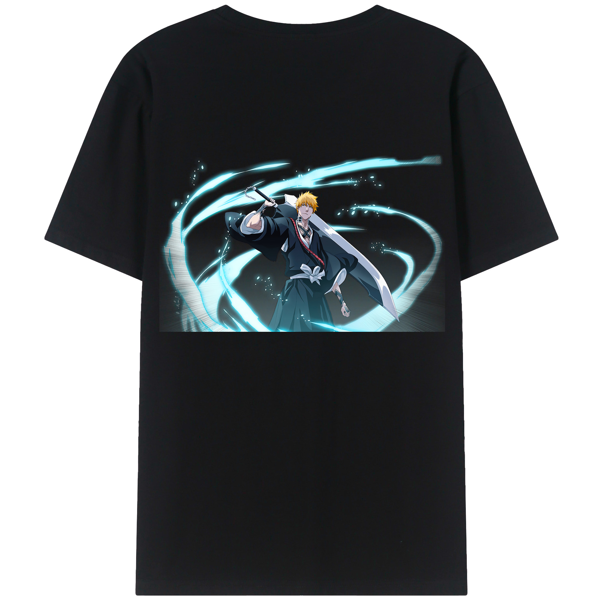 （画像用） ブリーチ 黒崎一護（くろさき いちご）BLEACH Kurosaki Ichigo レディース半袖Tシャツ(バックプリント)