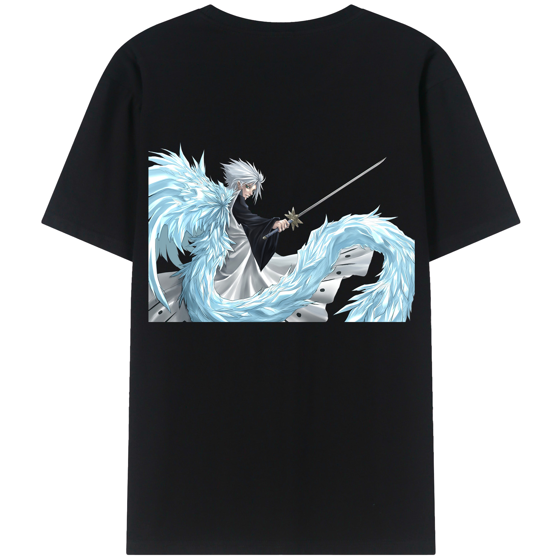 （画像用） ブリーチ 日番谷冬獅郎（ひつがや とうしろう） BLEACH Hitsugaya Toushirou レディース半袖Tシャツ(バックプリント)