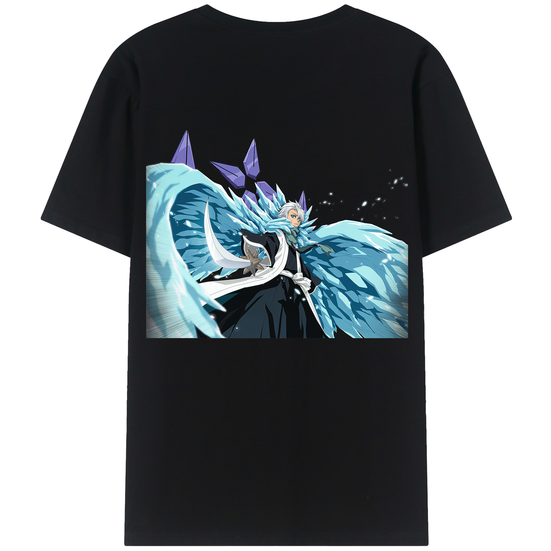 （画像用） ブリーチ 日番谷冬獅郎（ひつがや とうしろう） BLEACH Hitsugaya Toushirou レディース半袖Tシャツ(バックプリント)