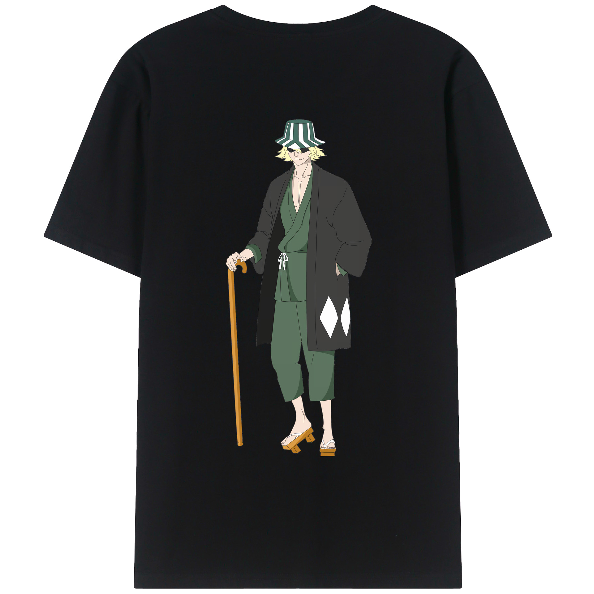 （画像用） "ブリーチ 浦原 喜助（うらはら きすけ） BLEACH Urahara Kisuke " レディース半袖Tシャツ(バックプリント)