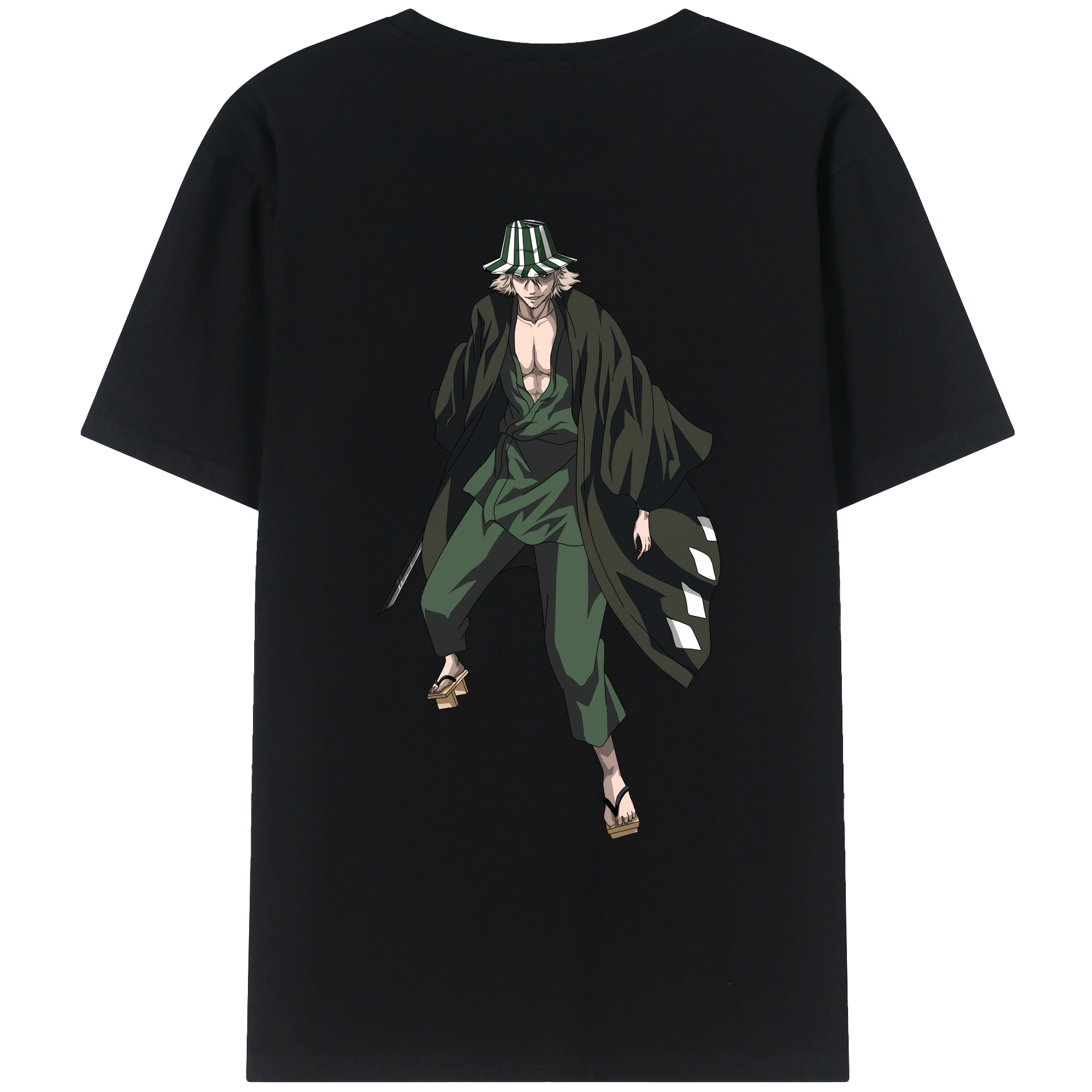 （画像用） "ブリーチ 浦原 喜助（うらはら きすけ） BLEACH Urahara Kisuke " レディース半袖Tシャツ(バックプリント)