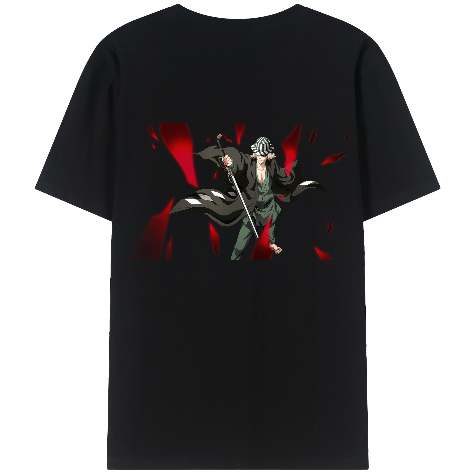 （画像用） "ブリーチ 浦原 喜助（うらはら きすけ） BLEACH Urahara Kisuke " レディース半袖Tシャツ(バックプリント)