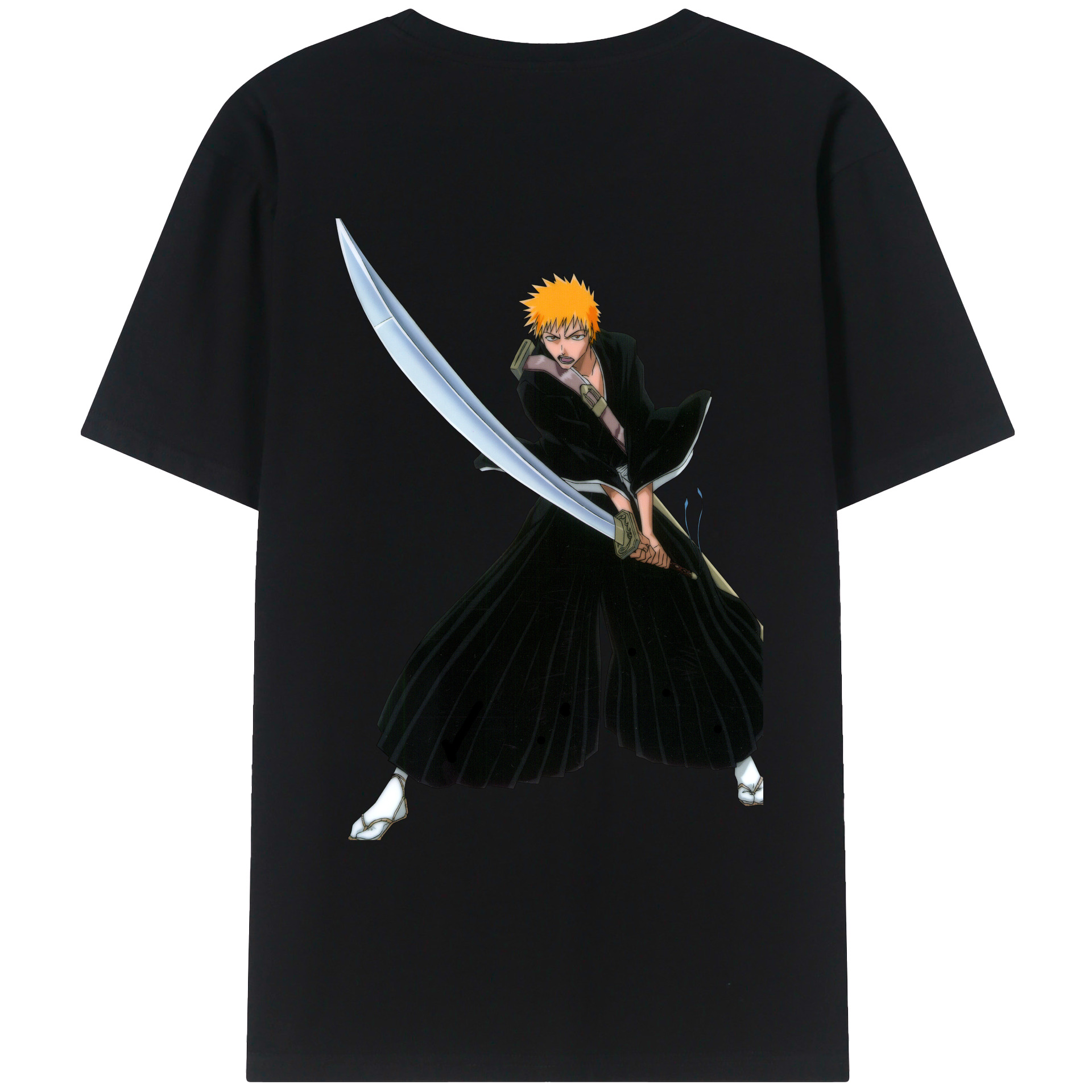 （画像用） ブリーチ 黒崎一護（くろさき いちご）BLEACH Kurosaki Ichigo レディース半袖Tシャツ(バックプリント)