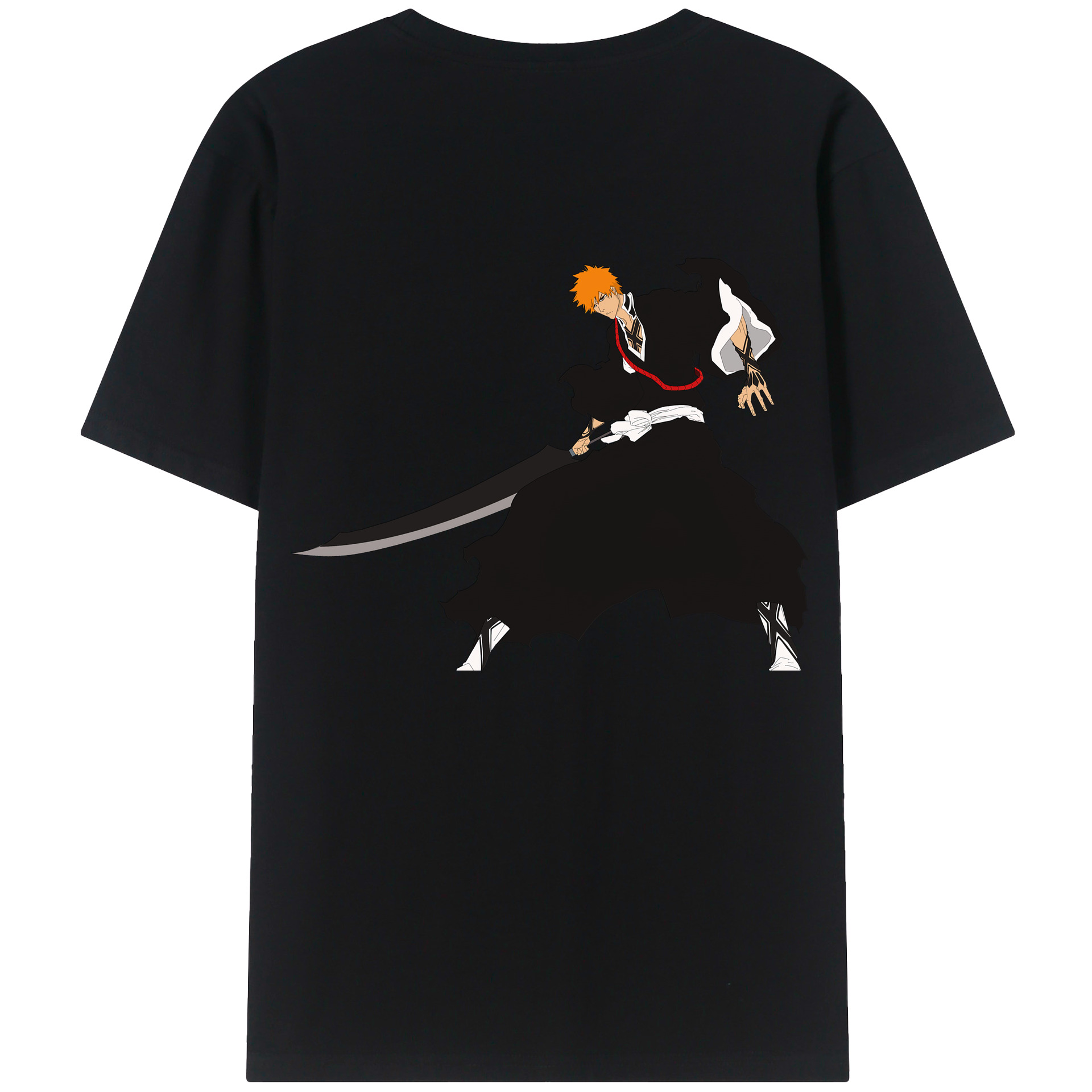 （画像用） ブリーチ 黒崎一護（くろさき いちご）BLEACH Kurosaki Ichigo レディース半袖Tシャツ(バックプリント)