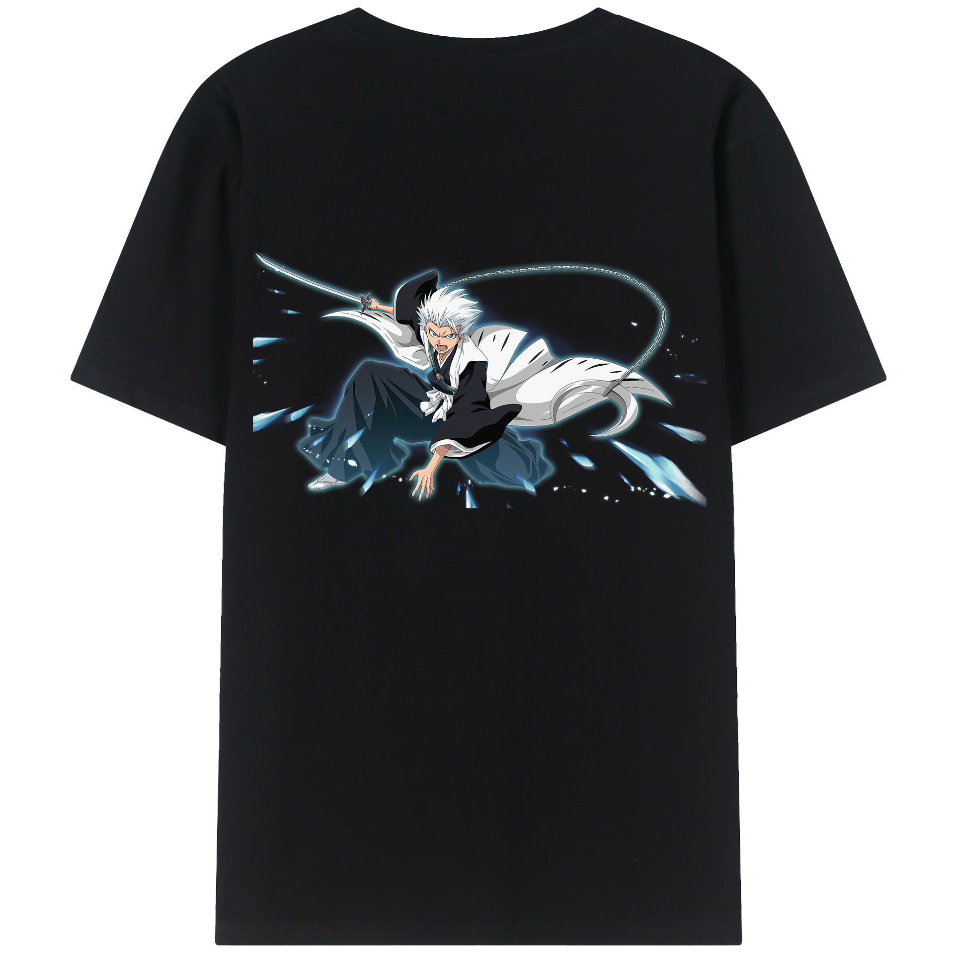 （画像用） ブリーチ 日番谷冬獅郎（ひつがや とうしろう） BLEACH Hitsugaya Toushirou レディース半袖Tシャツ(バックプリント)
