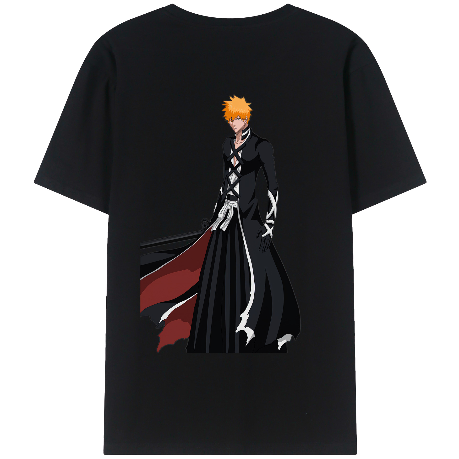 （画像用） ブリーチ 黒崎一護（くろさき いちご）BLEACH Kurosaki Ichigo レディース半袖Tシャツ(バックプリント)