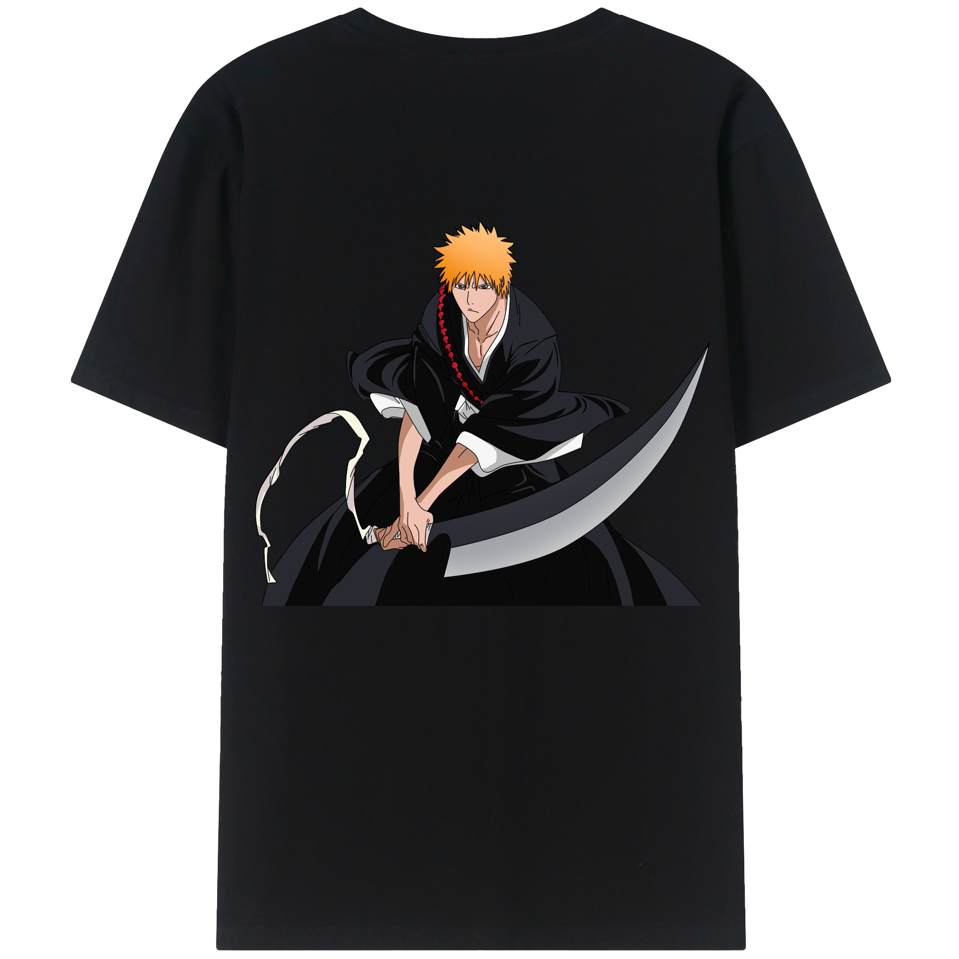 （画像用） ブリーチ 黒崎一護（くろさき いちご）BLEACH Kurosaki Ichigo レディース半袖Tシャツ(バックプリント)