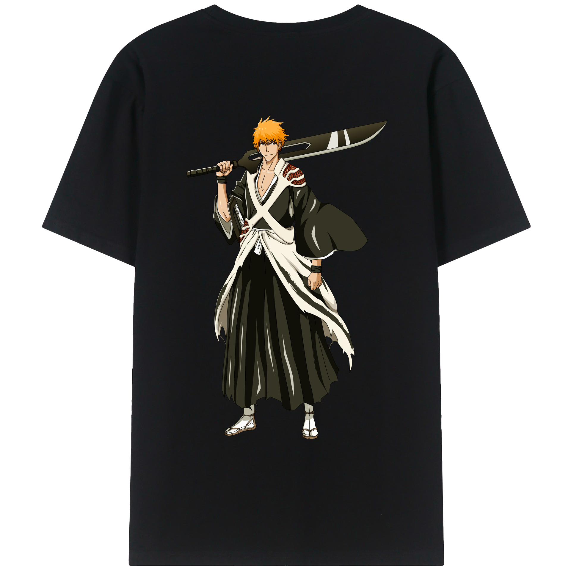 （画像用） ブリーチ 黒崎一護（くろさき いちご）BLEACH Kurosaki Ichigo レディース半袖Tシャツ(バックプリント)