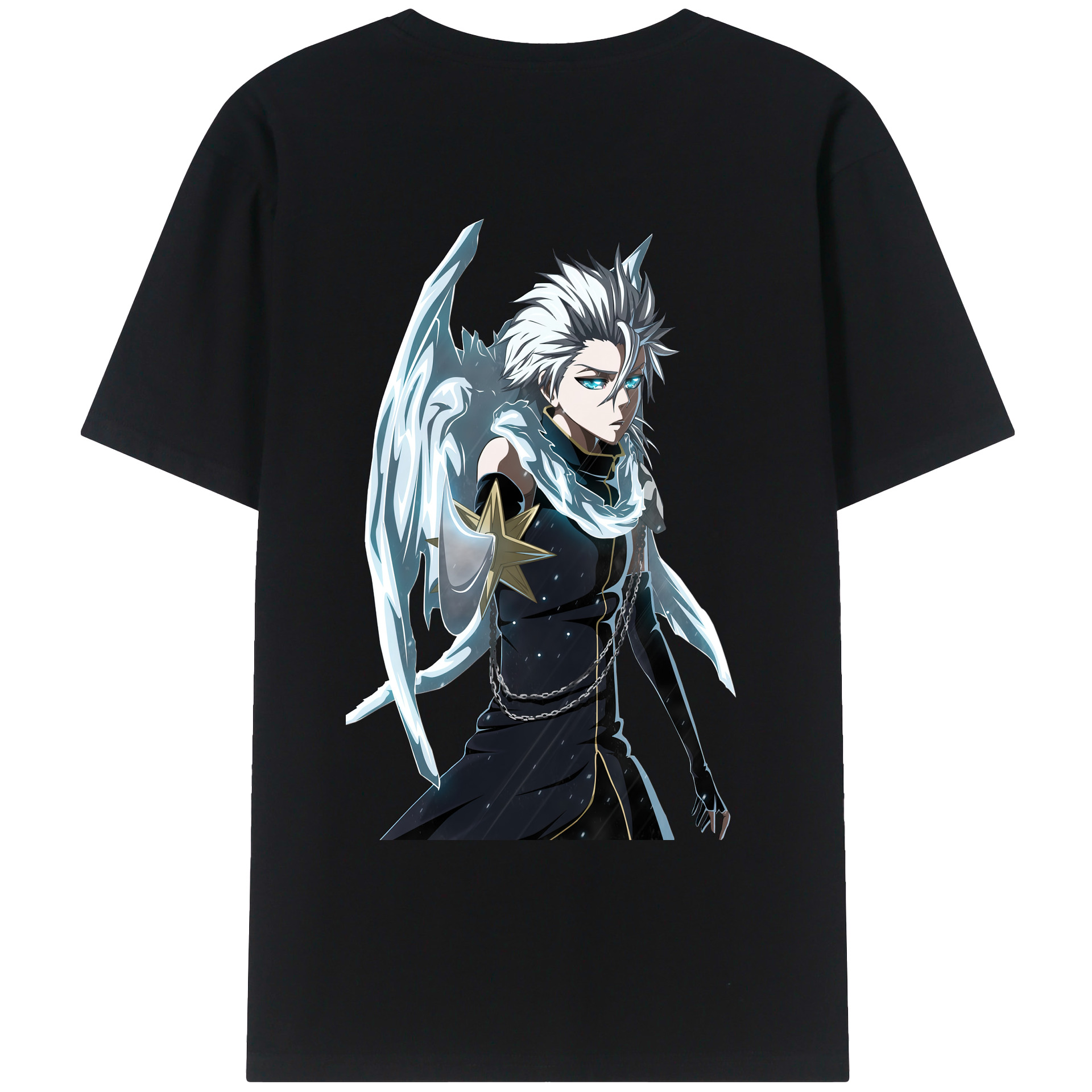 （画像用） ブリーチ 日番谷冬獅郎（ひつがや とうしろう） BLEACH Hitsugaya Toushirou レディース半袖Tシャツ(バックプリント)
