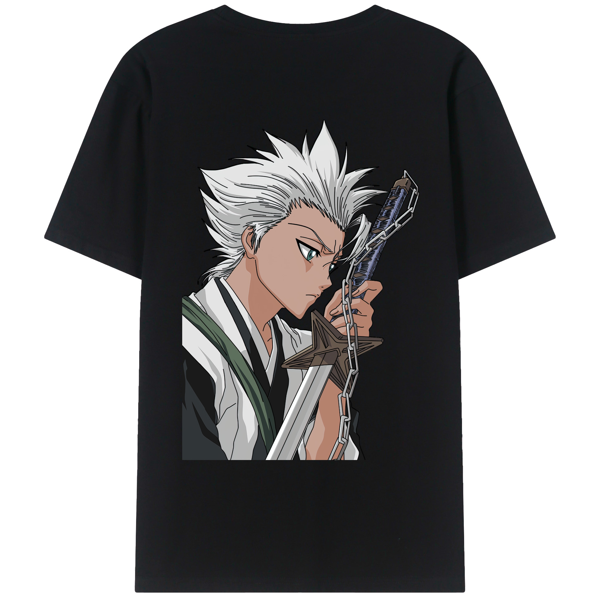 （画像用） ブリーチ 日番谷冬獅郎（ひつがや とうしろう） BLEACH Hitsugaya Toushirou レディース半袖Tシャツ(バックプリント)