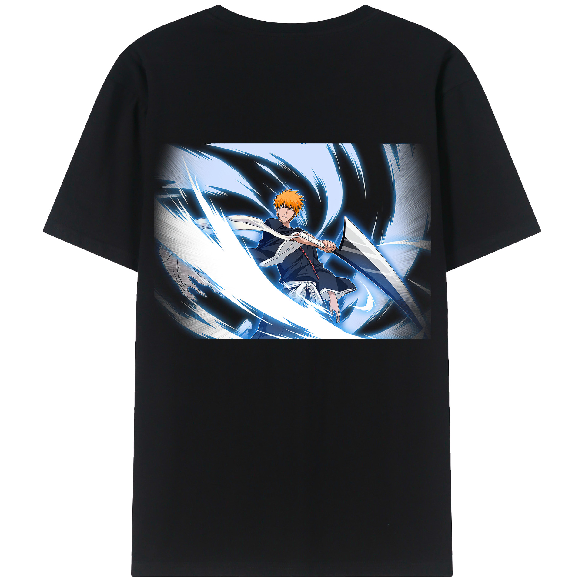 （画像用） ブリーチ 黒崎一護（くろさき いちご）BLEACH Kurosaki Ichigo レディース半袖Tシャツ(バックプリント)