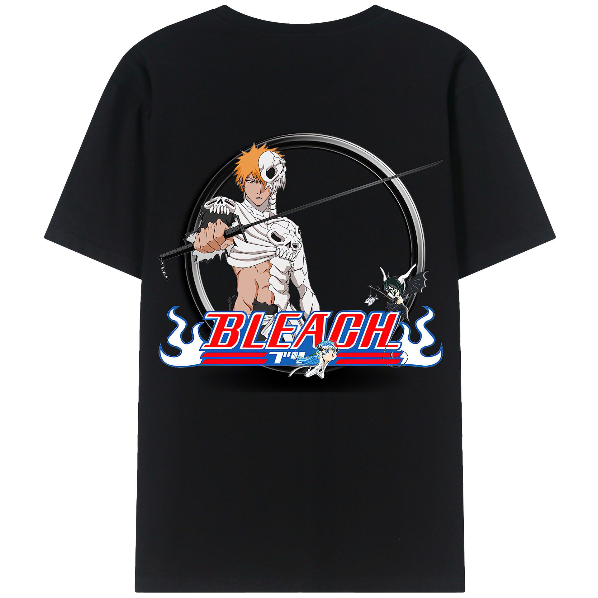 （画像用） ブリーチ 黒崎一護（くろさき いちご）BLEACH Kurosaki Ichigo レディース半袖Tシャツ(バックプリント)
