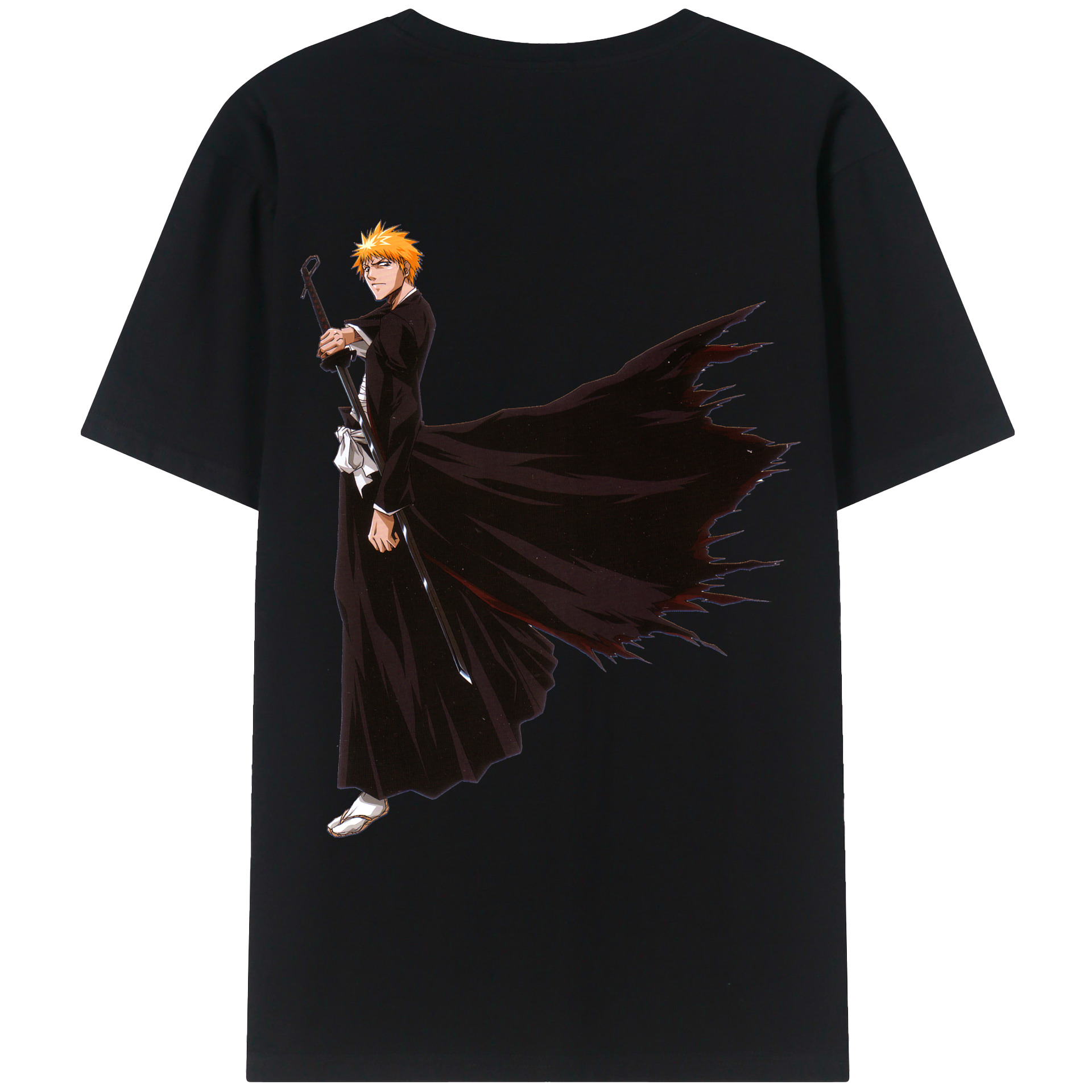 （画像用） ブリーチ 黒崎一護（くろさき いちご）BLEACH Kurosaki Ichigo レディース半袖Tシャツ(バックプリント)