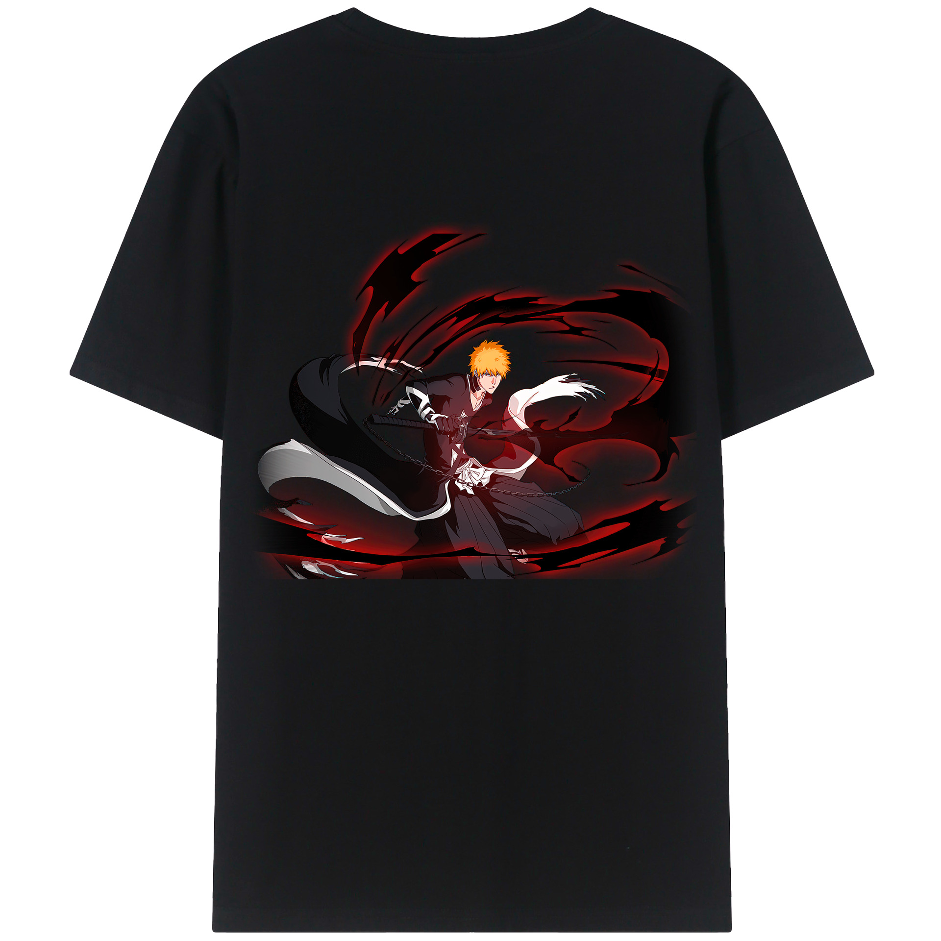 （画像用） ブリーチ 黒崎一護（くろさき いちご）BLEACH Kurosaki Ichigo レディース半袖Tシャツ(バックプリント)