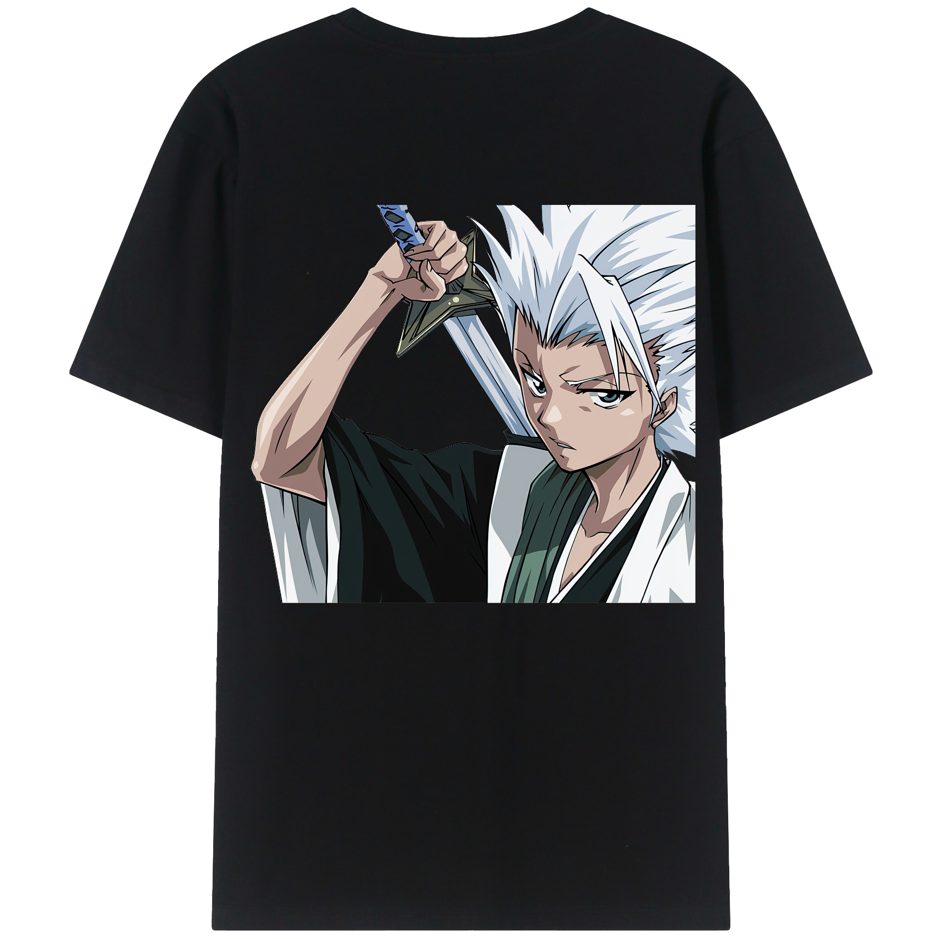 （画像用） ブリーチ 日番谷冬獅郎（ひつがや とうしろう） BLEACH Hitsugaya Toushirou レディース半袖Tシャツ(バックプリント)