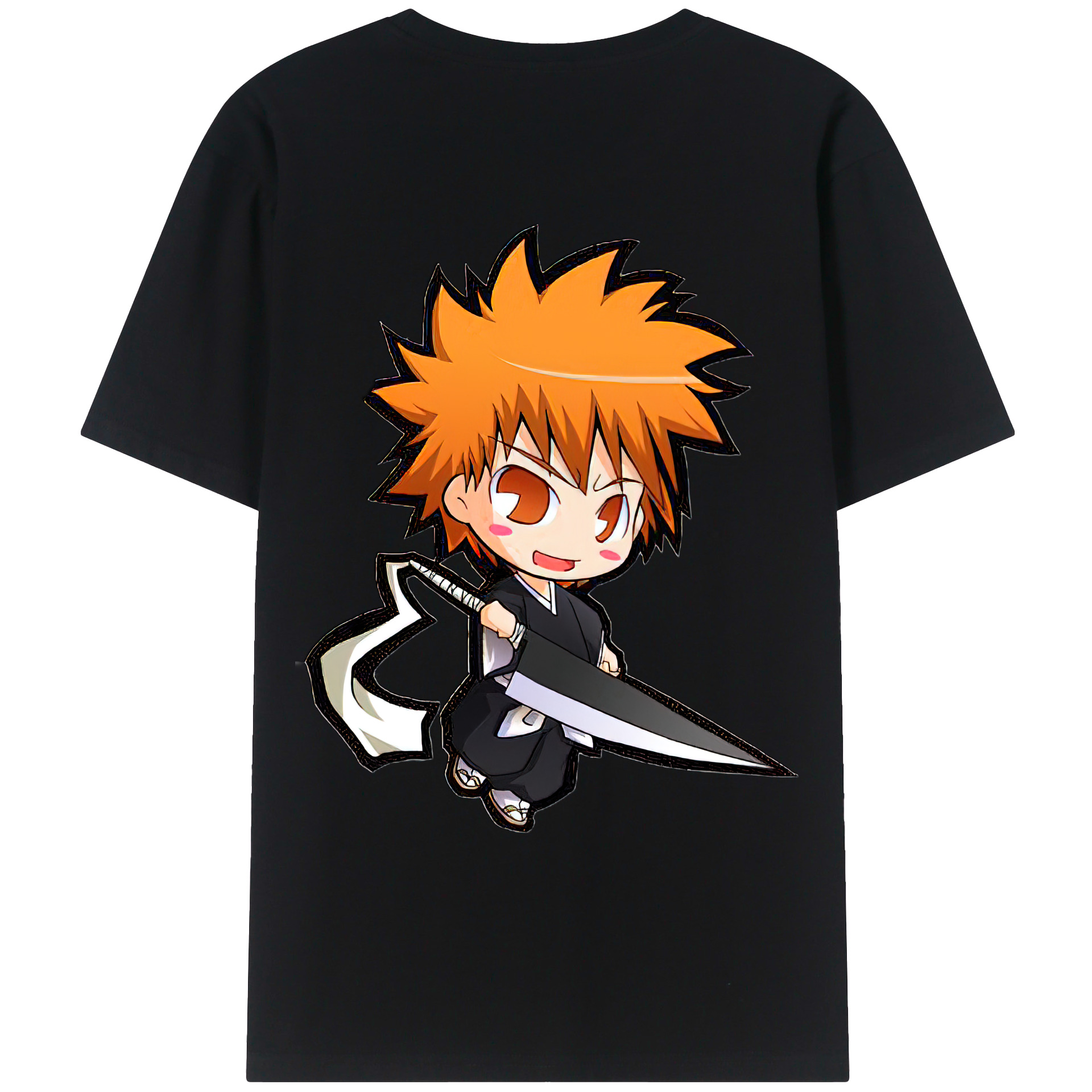 （画像用） ブリーチ 黒崎一護（くろさき いちご）BLEACH Kurosaki Ichigo レディース半袖Tシャツ(バックプリント)