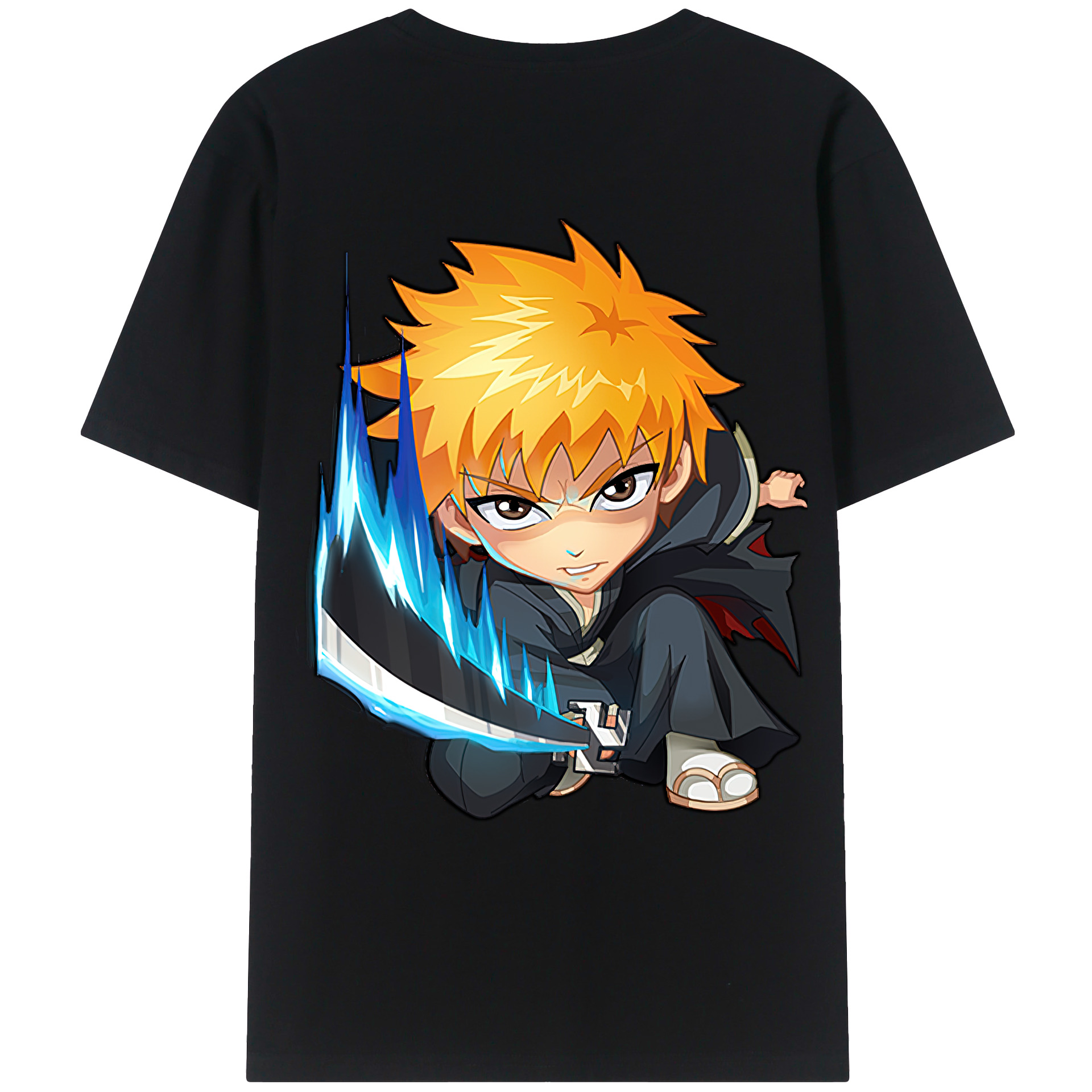 （画像用） ブリーチ 黒崎一護（くろさき いちご）BLEACH Kurosaki Ichigo レディース半袖Tシャツ(バックプリント)